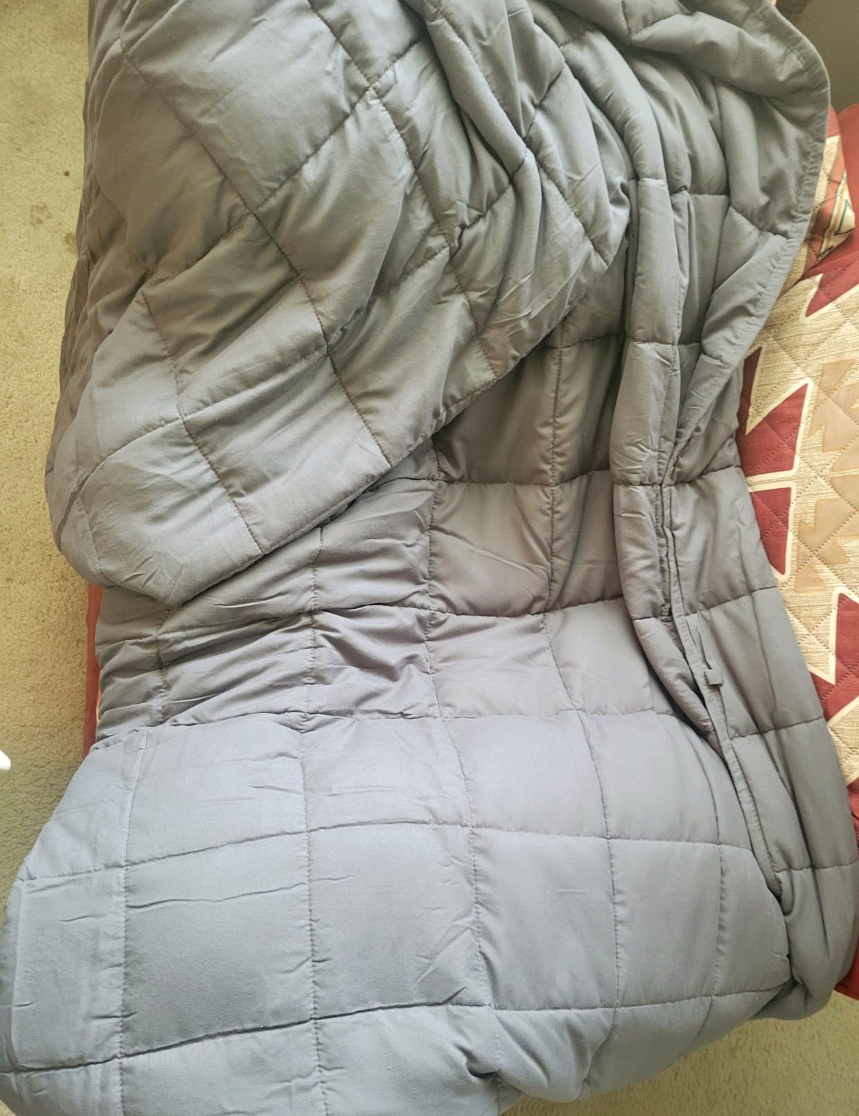 L'AGRATY Weighted Blanket Queen Size（15lbs, 60