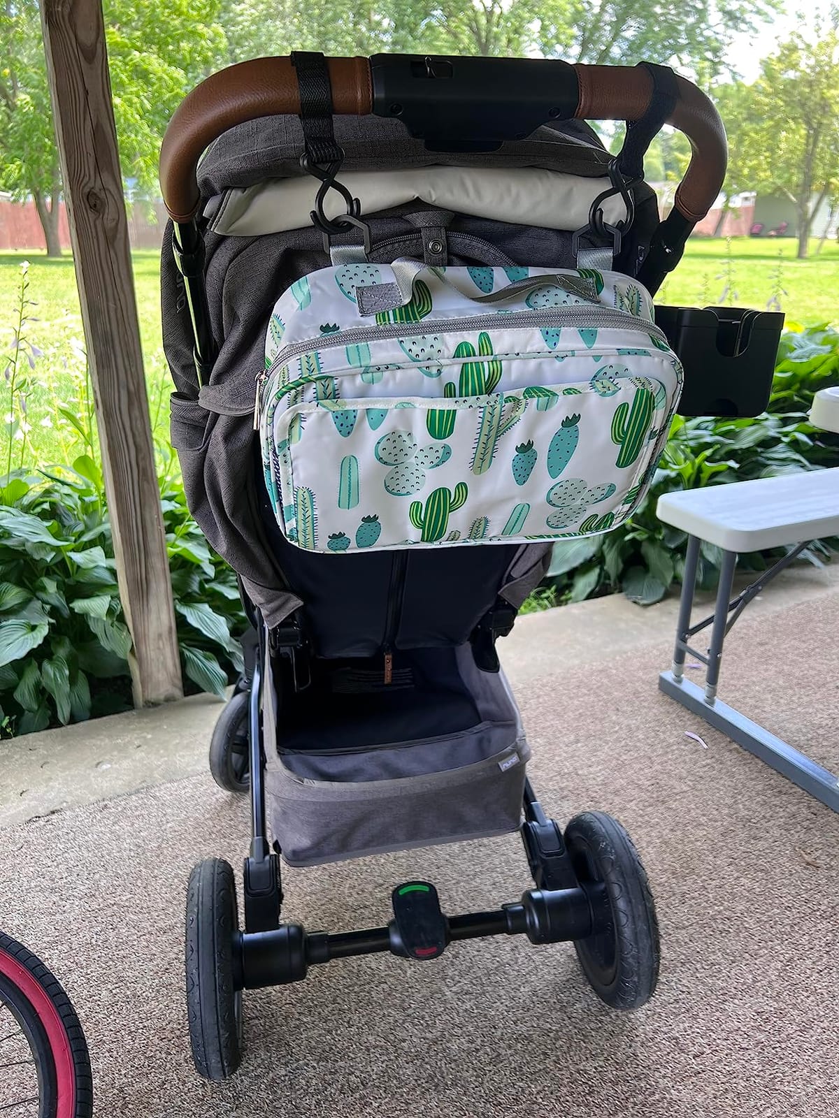 GOGOSO Non-Slip Stroller Organizer Bag for Diapers with Insulated Pocket, Stroller Hooks and Adjustable Strap,Universal Fit Most Strollers, Fruits customer photo 1