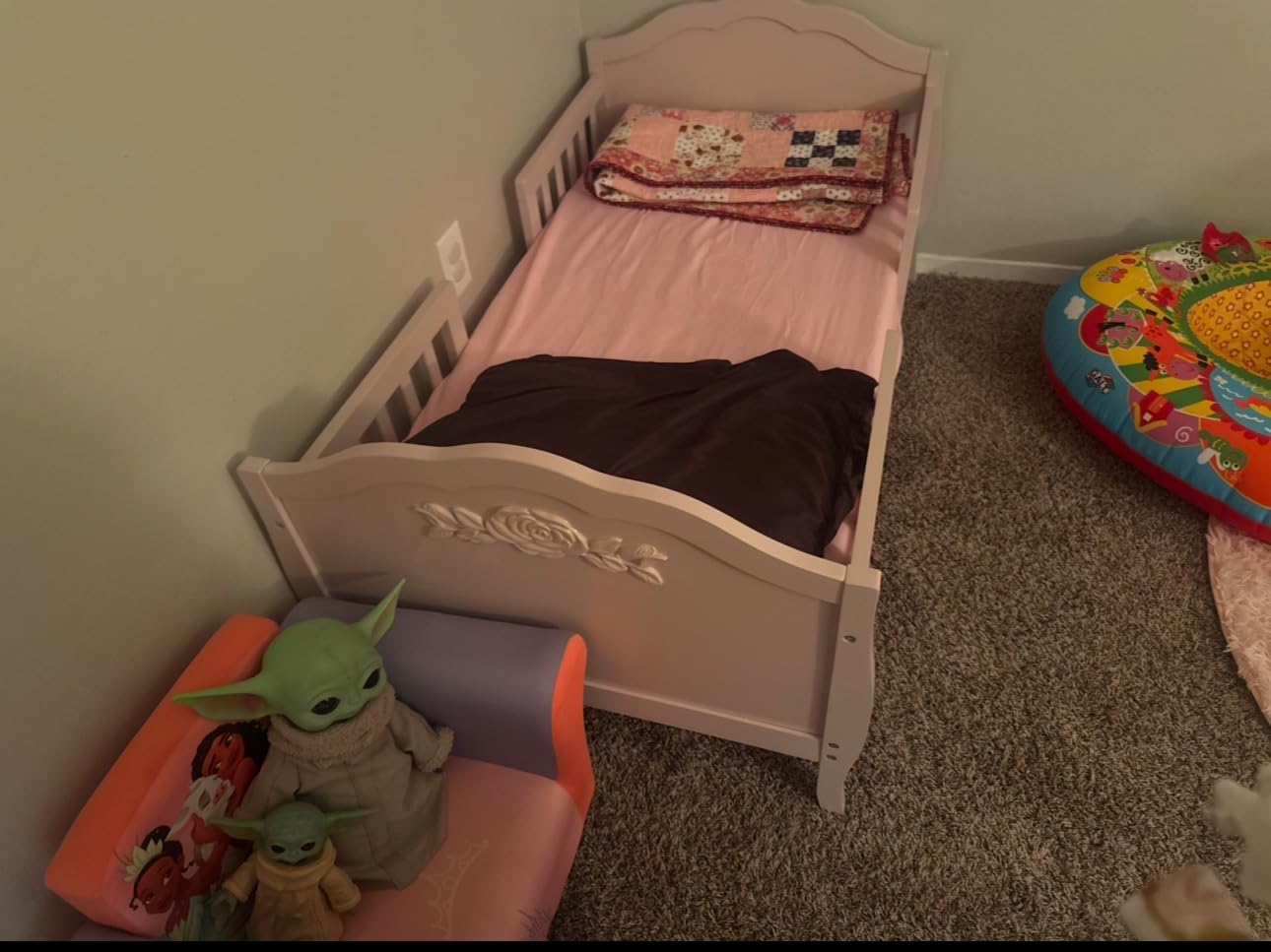 SweetPea Baby Rose 3-in-1 Convertible Toddler Bed in Platinum, Greenguard Gold Certified, JPMA Certified, Safety Rails, Made of Sustainable New Zealand Pinewood customer photo 2