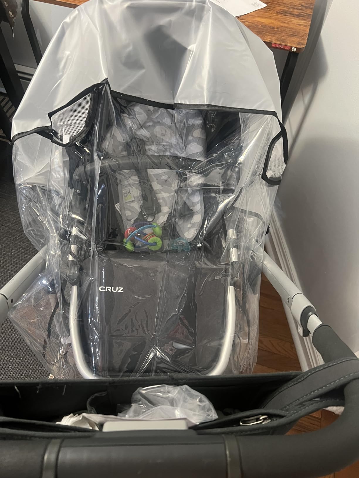 Clear Stroller Rain Cover, Universal EVA Weather Shield with Side Air Vents customer photo 1
