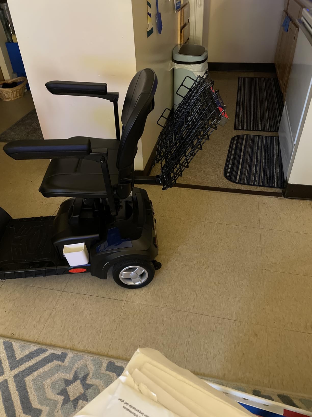 Foldable Folding Scooter Rear Basket for Golden & Pride Mobility Scooters & Powerchairs (Only Works with Scooters & Power Chairs Equipped with 1