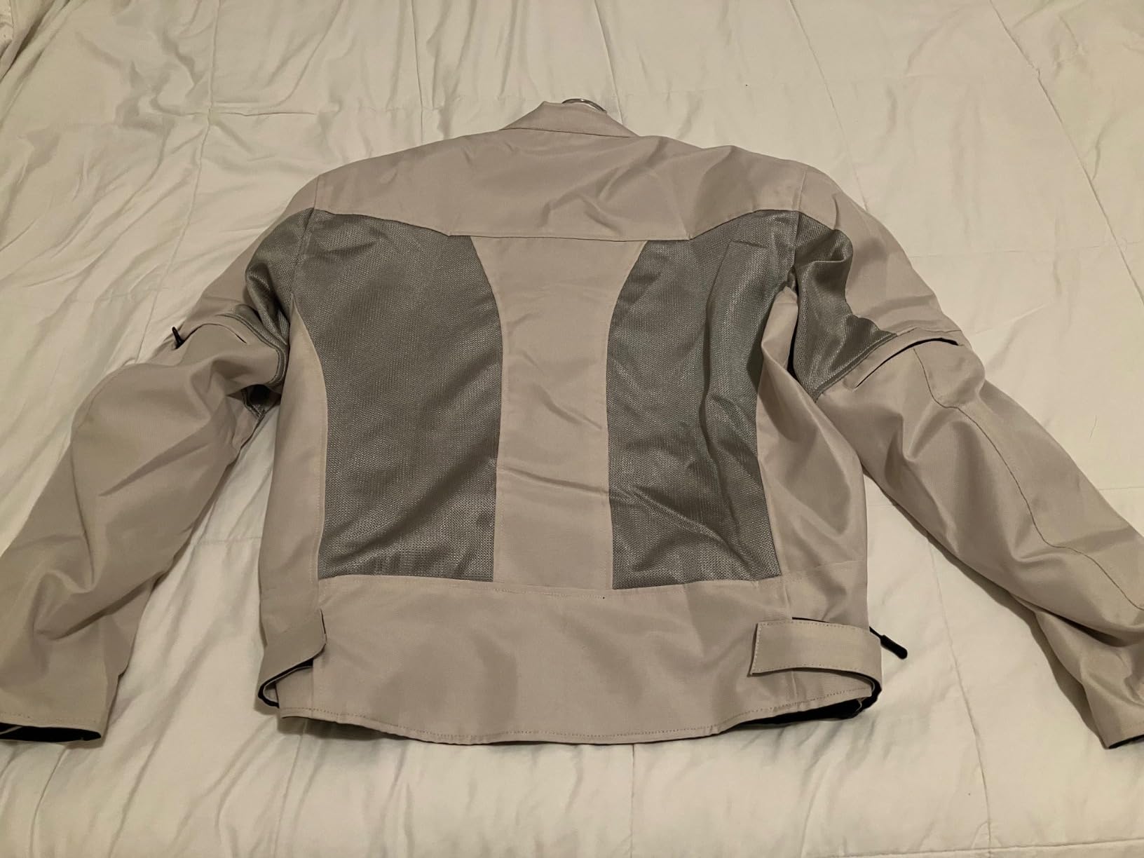 WICKED STOCK Mens Motorcycle Jacket-Air Mesh Biker Jacket Men-Dual Sport Motorcycle Armor-Motorcycle Gear for Men-Gray customer photo 2