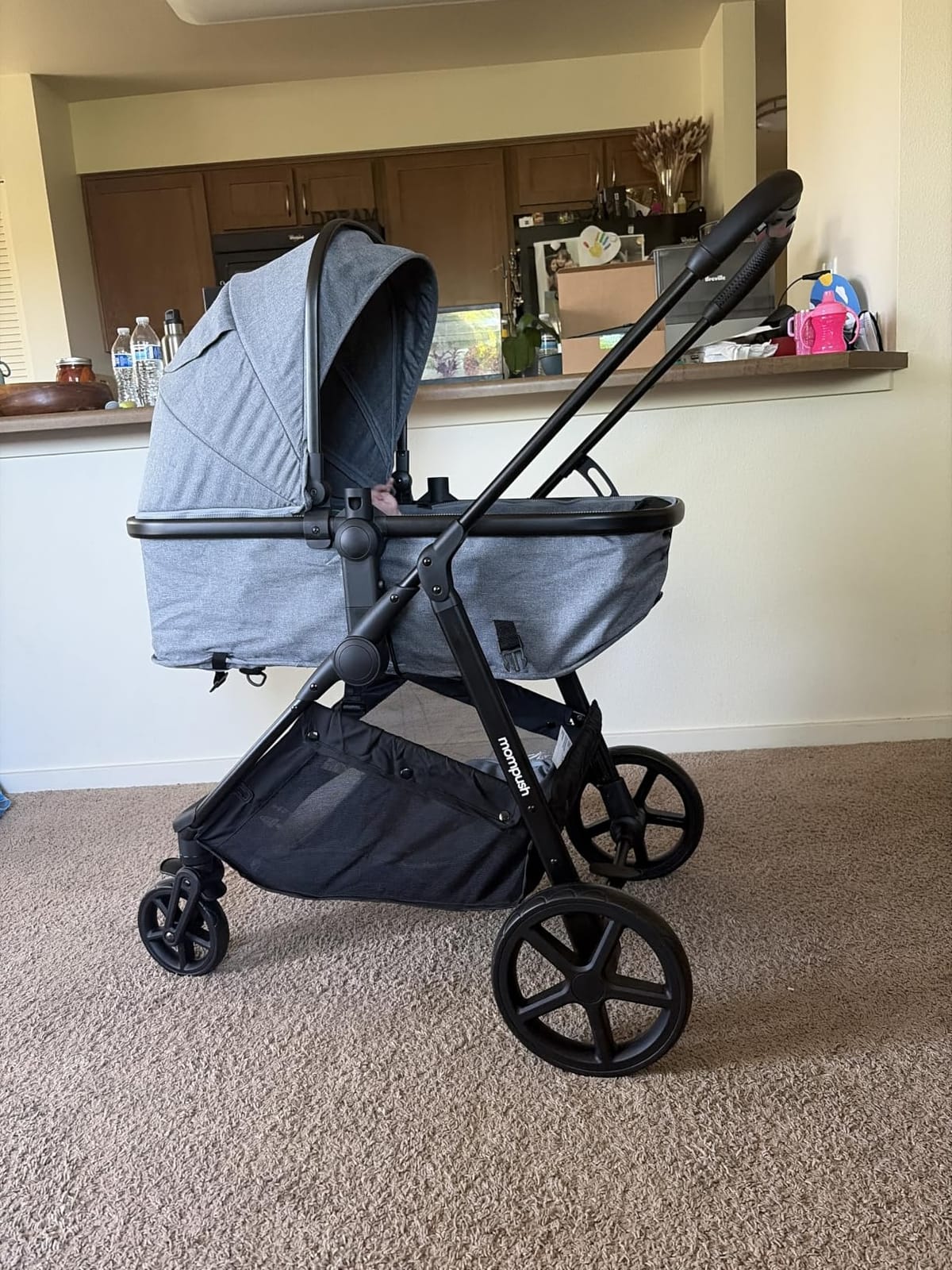 Mompush Wiz 2-in-1 Bassinet Stroller Reversible Seat, One-Hand Fold, Khaki customer photo 1