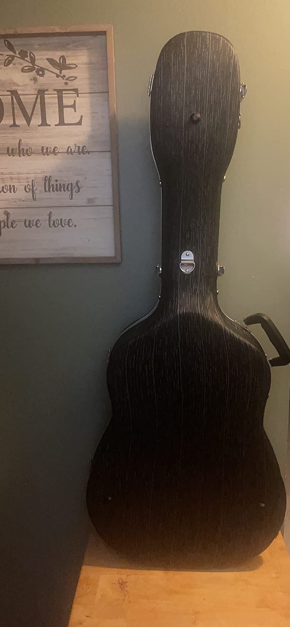 CAHAYA 41 Inch ABS Hard Guitar Bag Acoustic Guitar Case Waterproof 0.6 Inch Thick Padding for Acoustic Classical Guitars, Black CY0246 customer photo 2