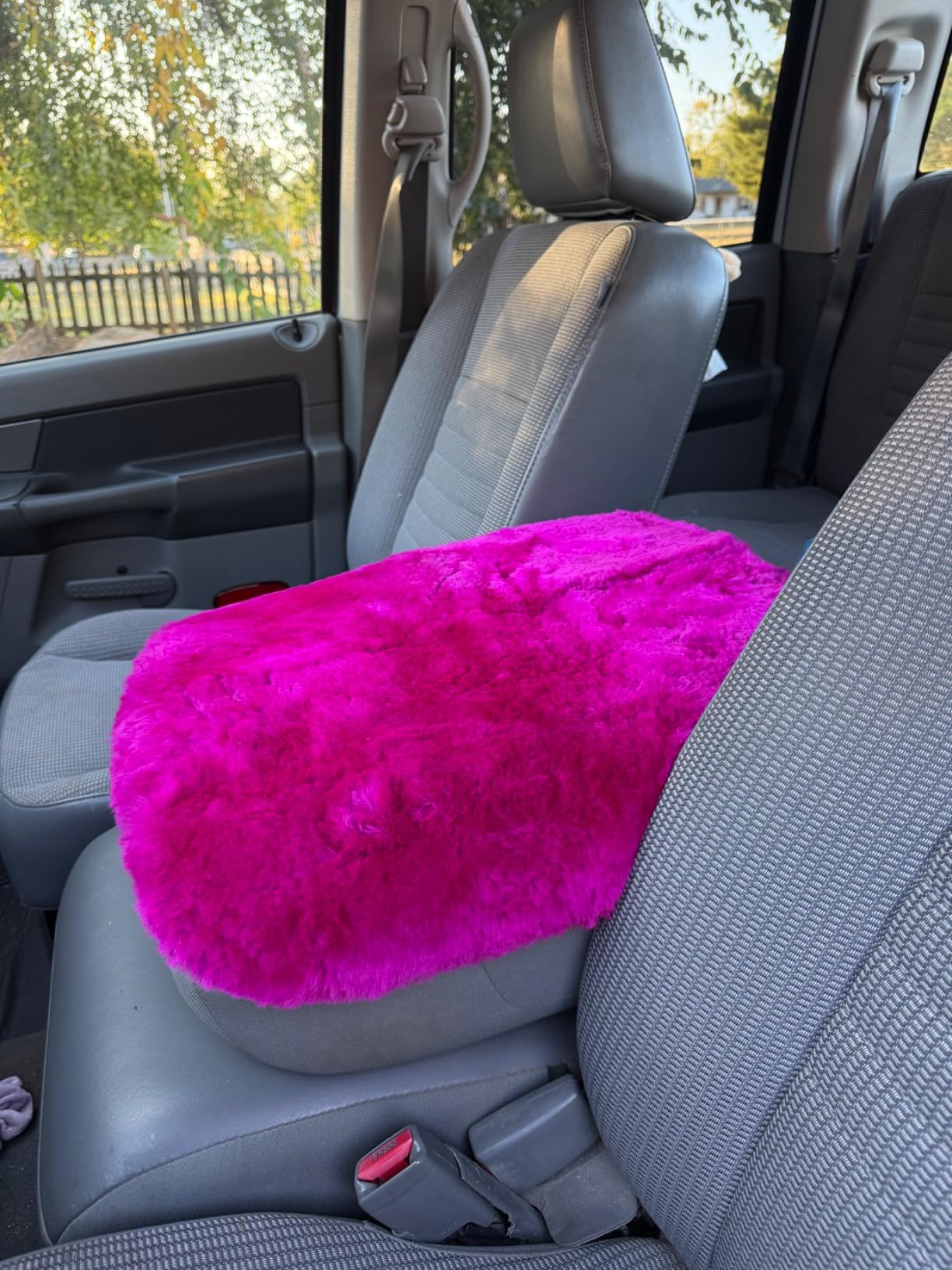 LLB Genuine Sheepskin Car Seat Cushion Seat Covers for Cars Trucks SUV Comfort Seat Protector Pad for Car Driver Seat Car Accessories for Women Office Chair Car Decor (Pearl, Front Seat Cushion-1 Pc) customer photo 1