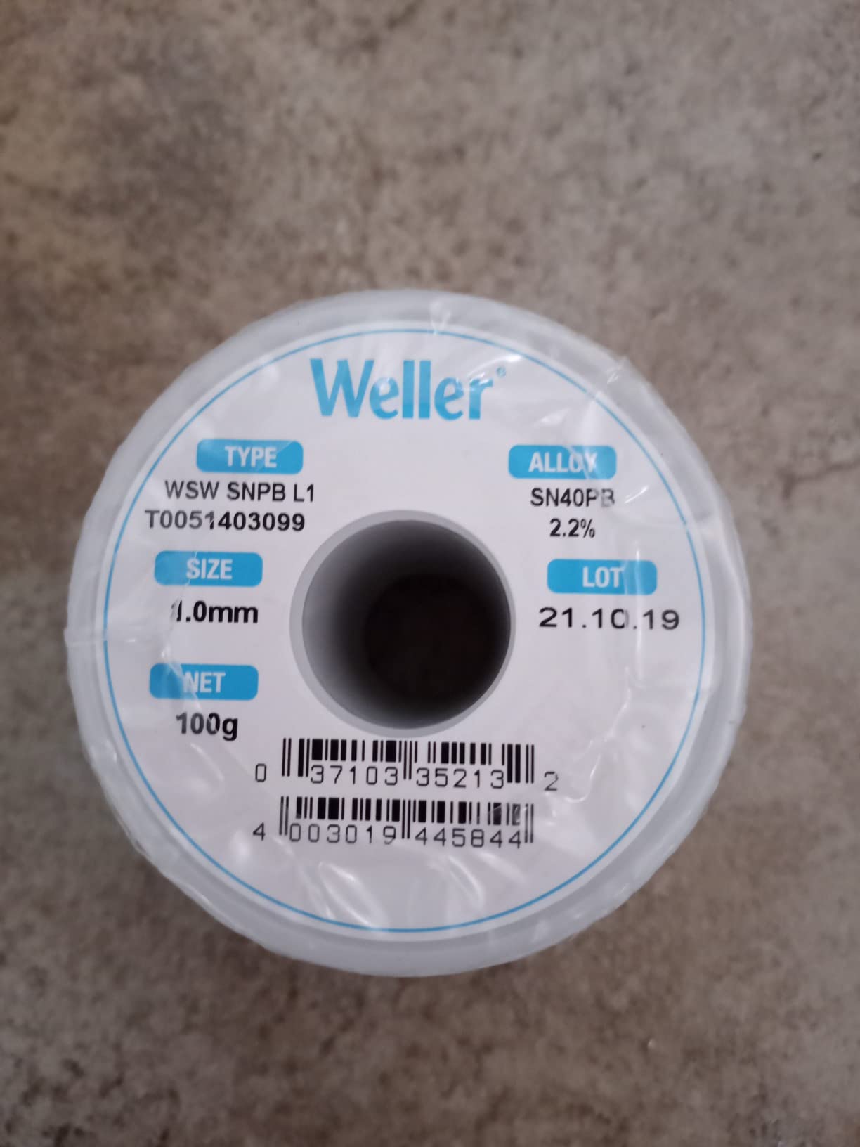 Weller WSW SnPb L1, 1.0mm, 100g Solder Wire | T0051403099 customer photo 1