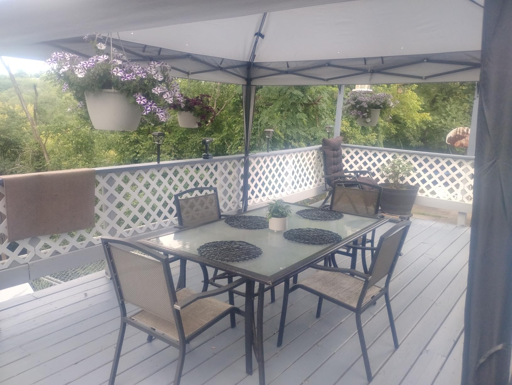 MASTERCANOPY 11x11 ft Pop Up Gazebo with Netting Screen Walls, Champagne customer photo 2