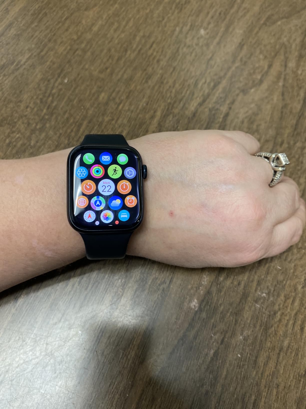 Apple Watch Series 7 (GPS, 45mm) Midnight Aluminum Case with Midnight Sport Band (Renewed) customer photo 2