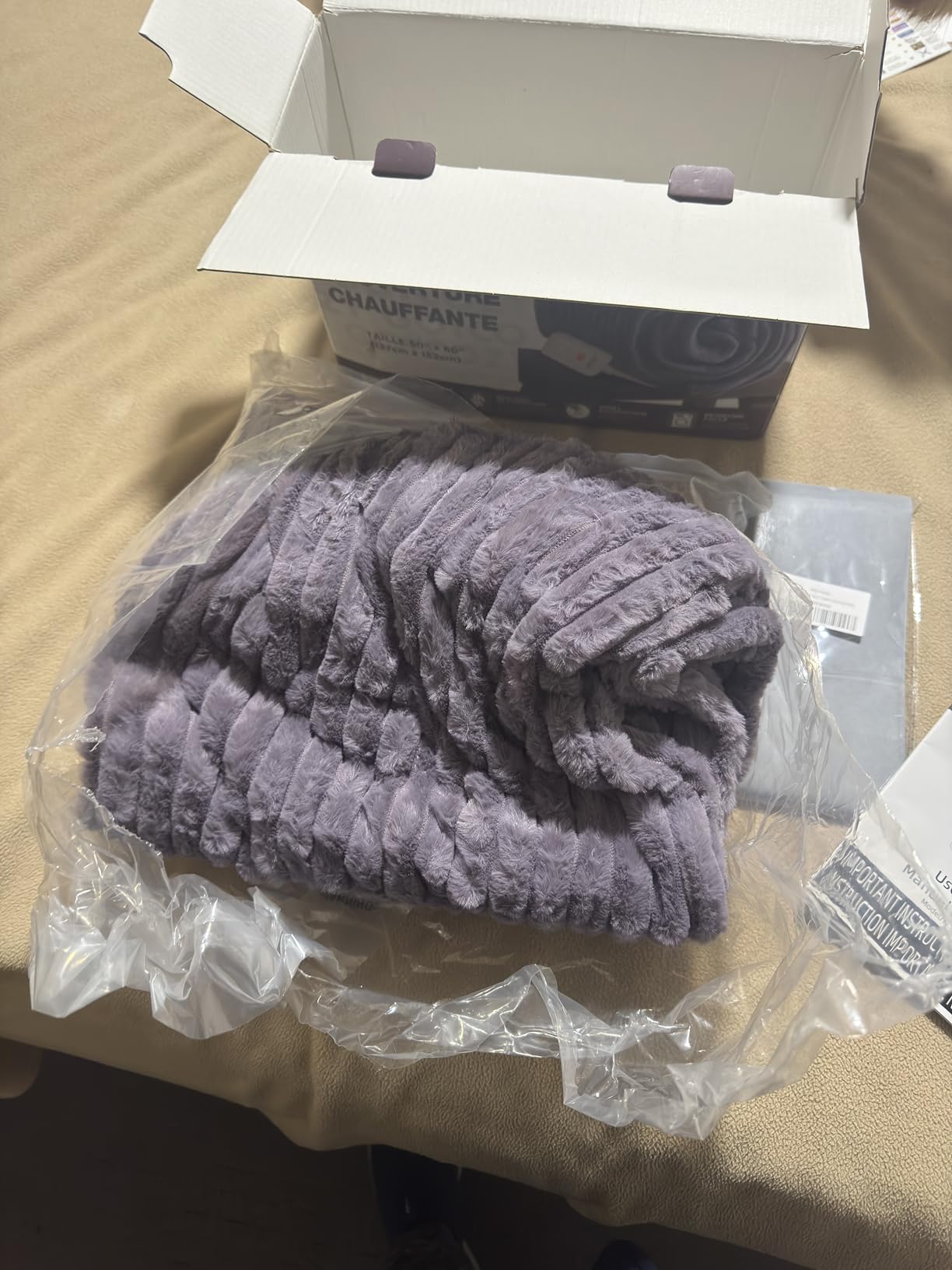GOTCOZY Heated Blanket-Soft Plush Electric Blanket 50