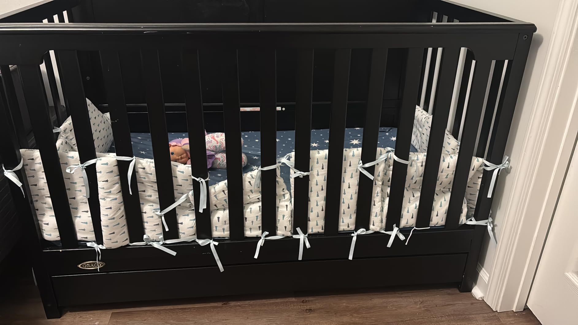 Graco Hadley 5-in-1 Convertible Crib with Drawer, Black customer photo 2