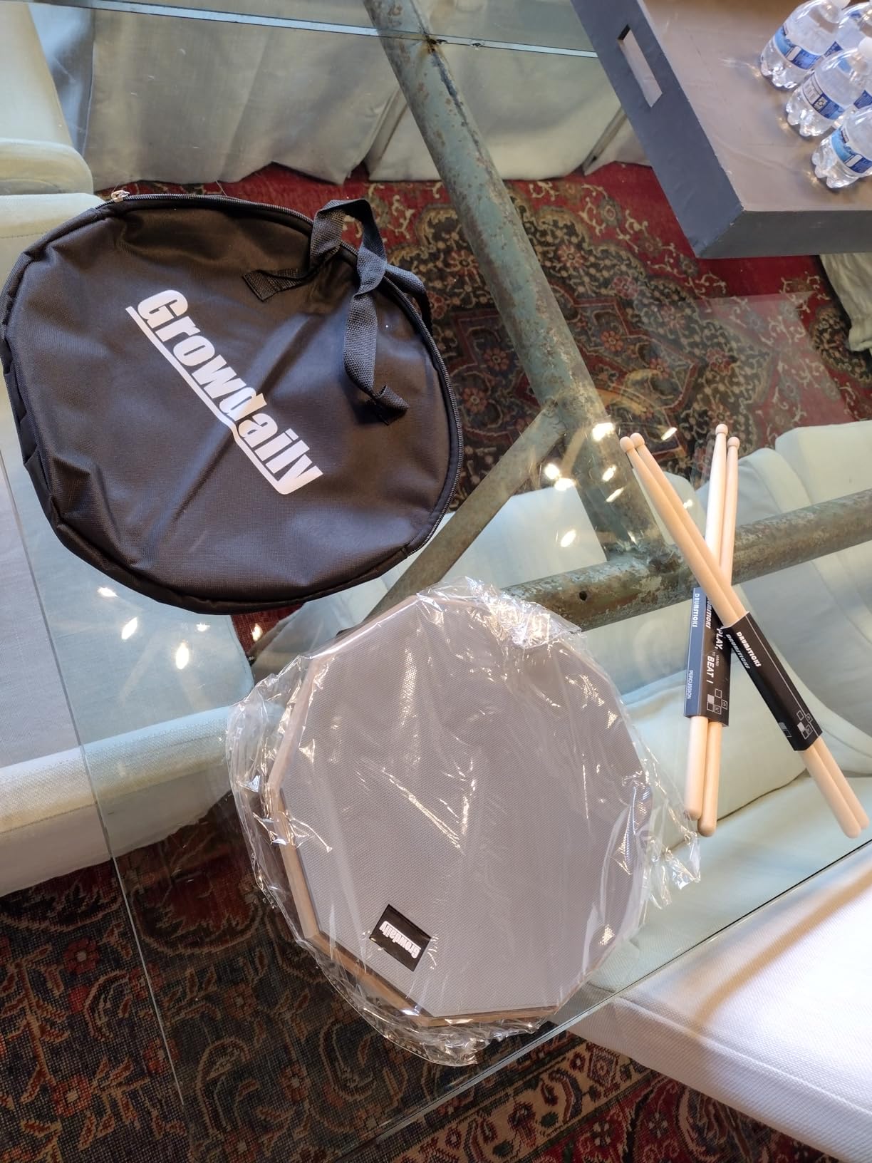 Drum Practice Pad for drumming drum pad and sticks 12 In customer photo 2