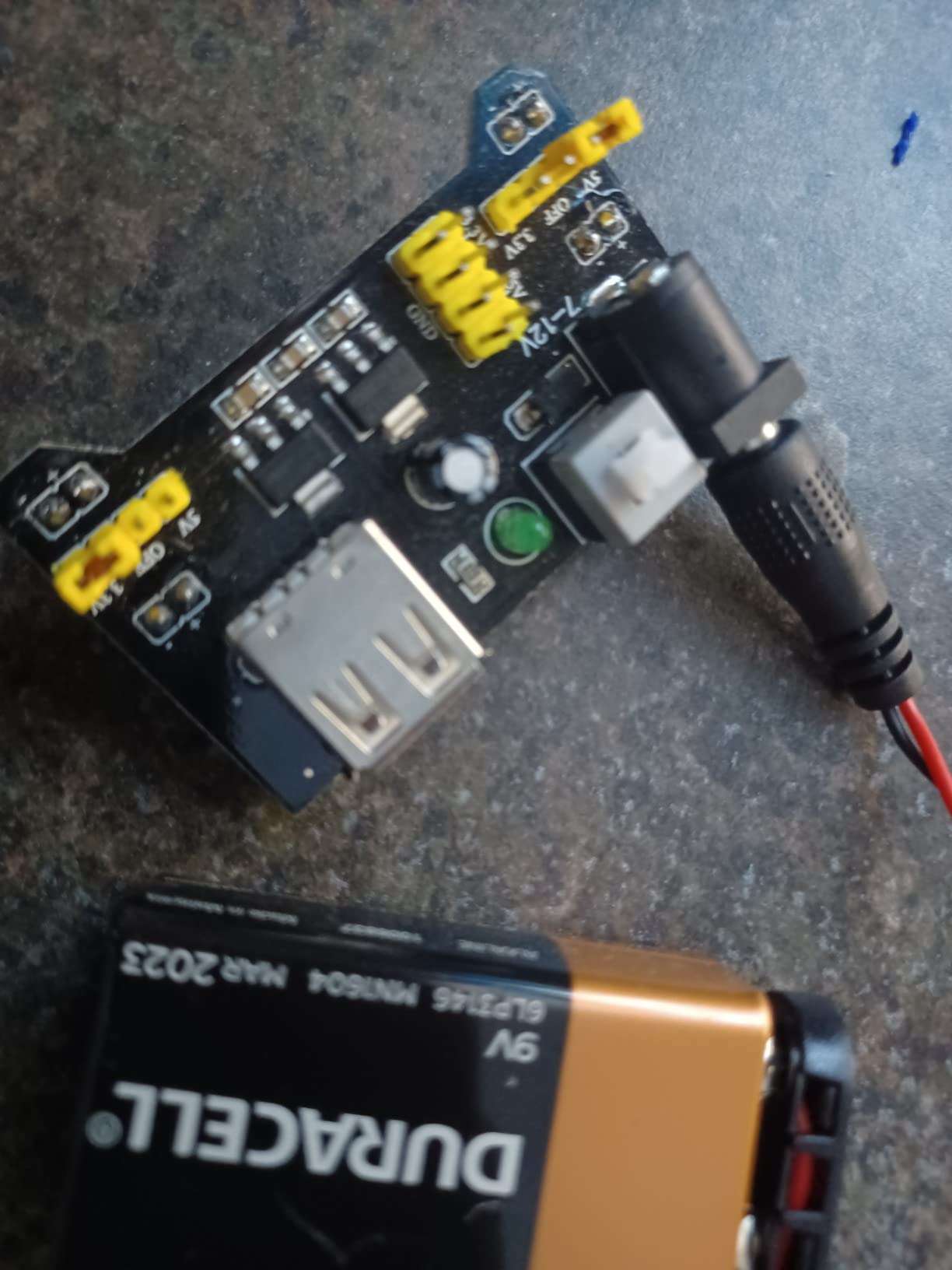 3.3V 5V MB102 Solderless Breadboard Power Supply Module with 9V Battery Clip Power Cable 2.1x 5.5mm Male DC Jack Plug for Arduino (Pack of 8) customer photo 2