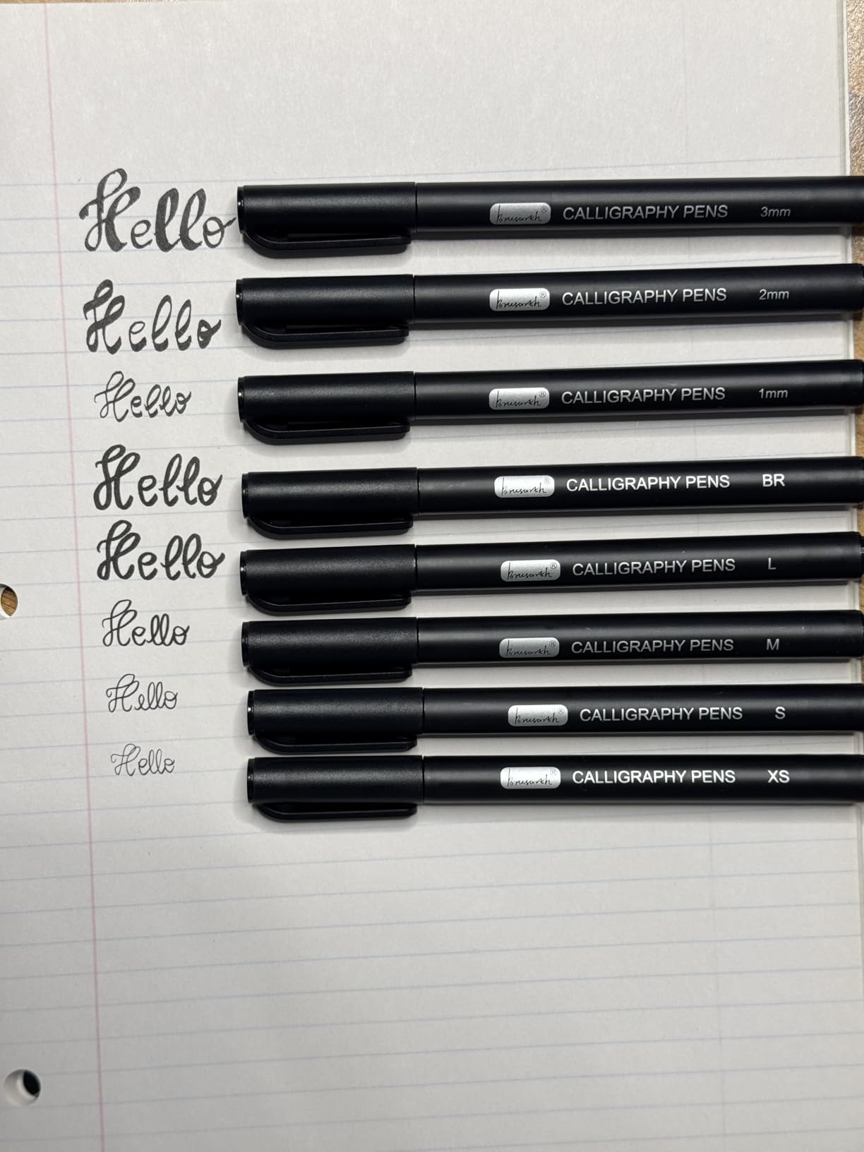 Brusarth Calligraphy Pens for Writing, Hand Lettering Pens, 10 Size customer photo 2