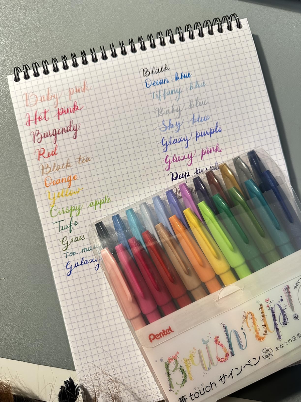 Pentel SES15C-24ST Brush Touch Sign Pen, Set of 24 Colors customer photo 1