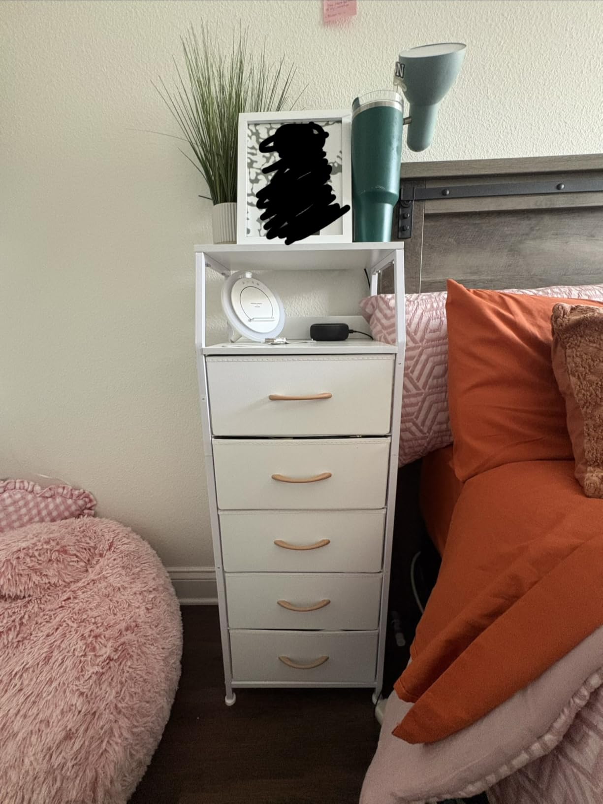 Furnulem Dresser for Bedroom, 5 Drawers Tall Nightstand, Chest of Drawers customer photo 2