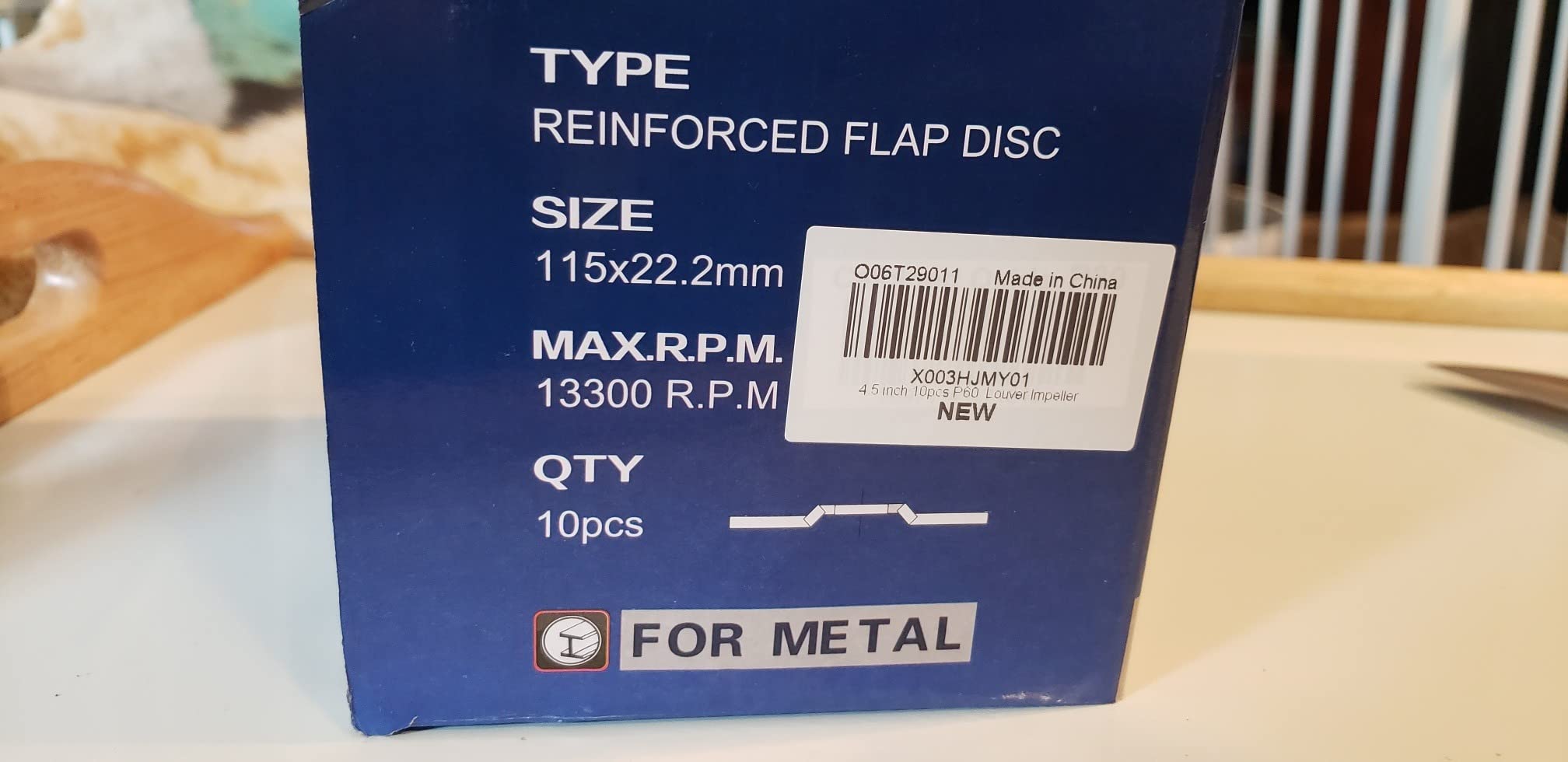 Sali 20 Pack Ceramic Flap Disc 60 Grit 4.5