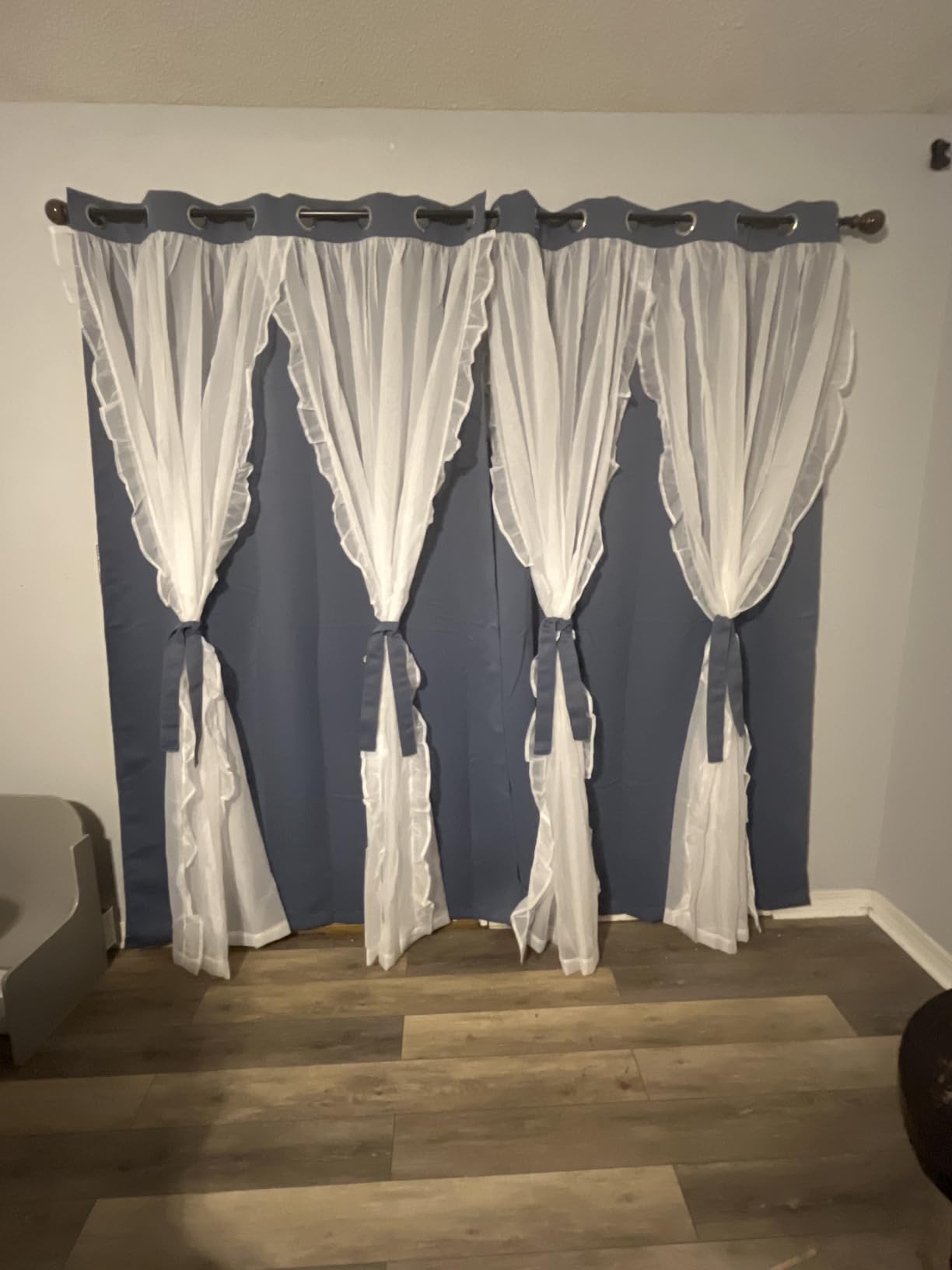 PONY DANCE Pink Blackout Curtains for Nursery/Girls Bedroom, 2 Panels customer photo 1
