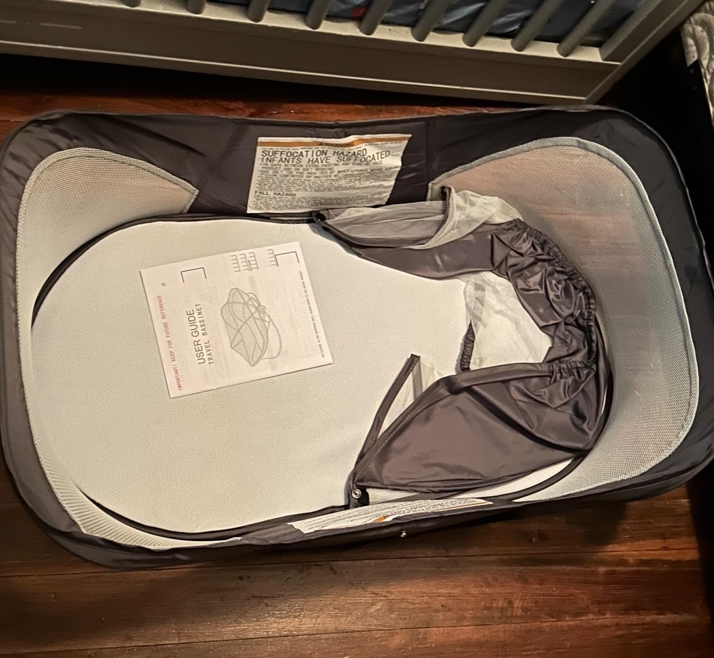 Soobaby Portable Travel Pod with Mosquito Net and Sunshade Canopy,Lightweight Washable,Gray customer photo 1