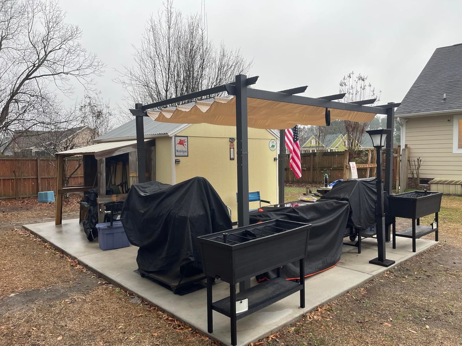 Tangkula 10x13 Ft Outdoor Pergola with Retractable Canopy, Heavy-Duty Aluminum Patio Shelter Pavilion for Deck, Garden, Yard, Beige customer photo 2