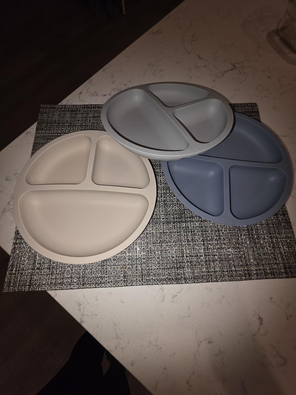 Eascrozn Toddler Plates 3 Pack, Divided Suction Plates for Baby customer photo 2