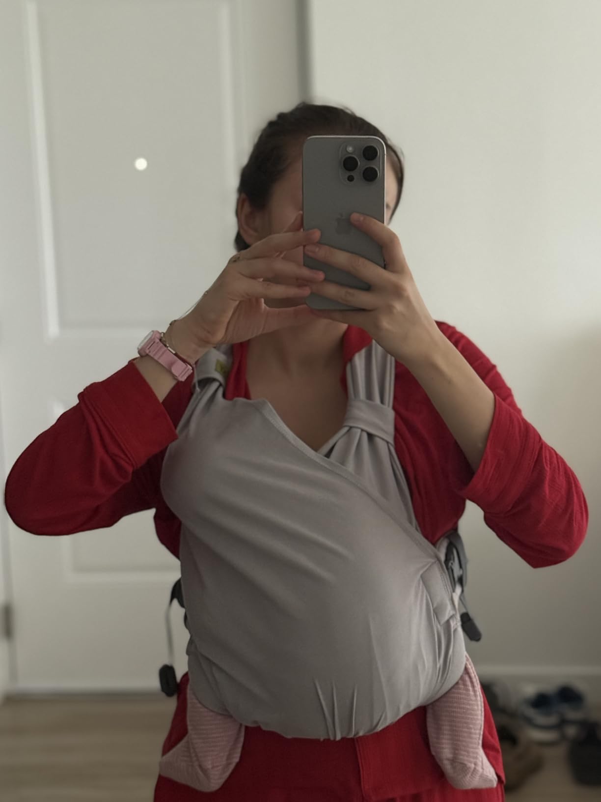 Boba Bliss Pre-Wrapped Baby Wrap Carrier, Newborn Sling, Black customer photo 2