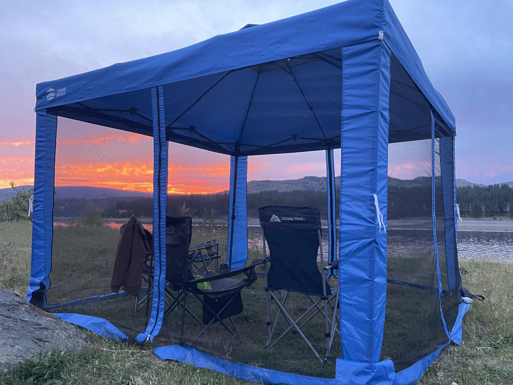 CROWN SHADES 11x11 Pop Up Gazebo, Outdoor Canopy Tent, Beige & Coffee customer photo 1
