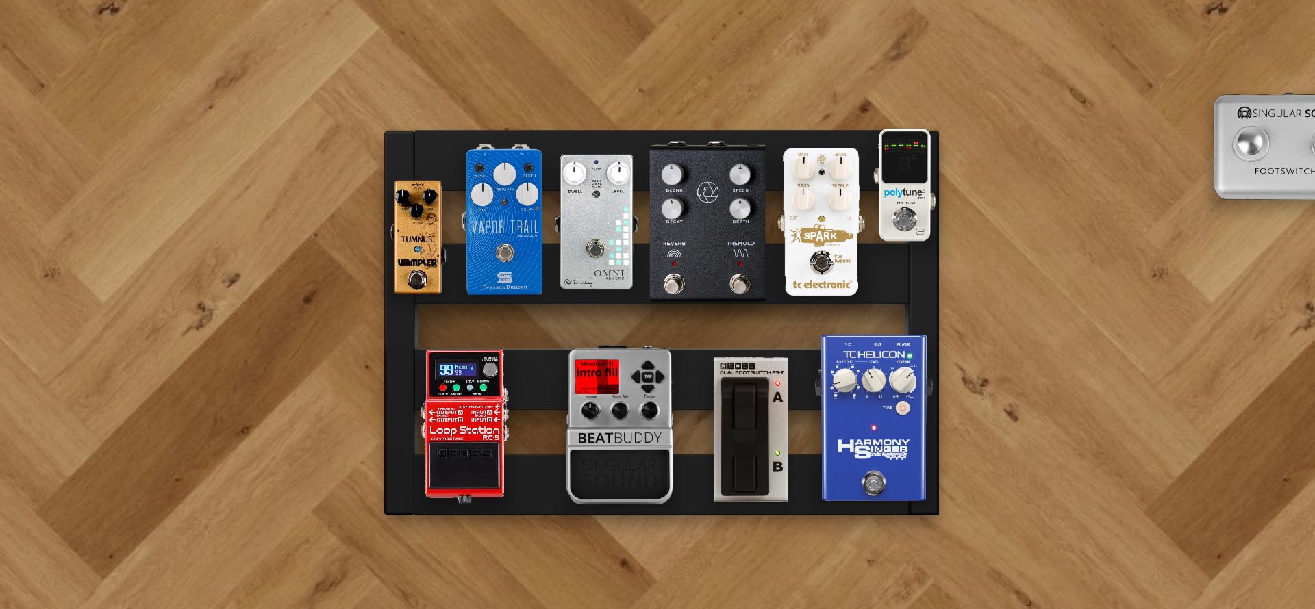 STRICH Guitar Pedal Board Aluminum Alloy 2.65lb Lightweight Effect Pedalboard 22'' x 12.5'' with Carry Bag, STANDARD 22 (Angled) customer photo 2