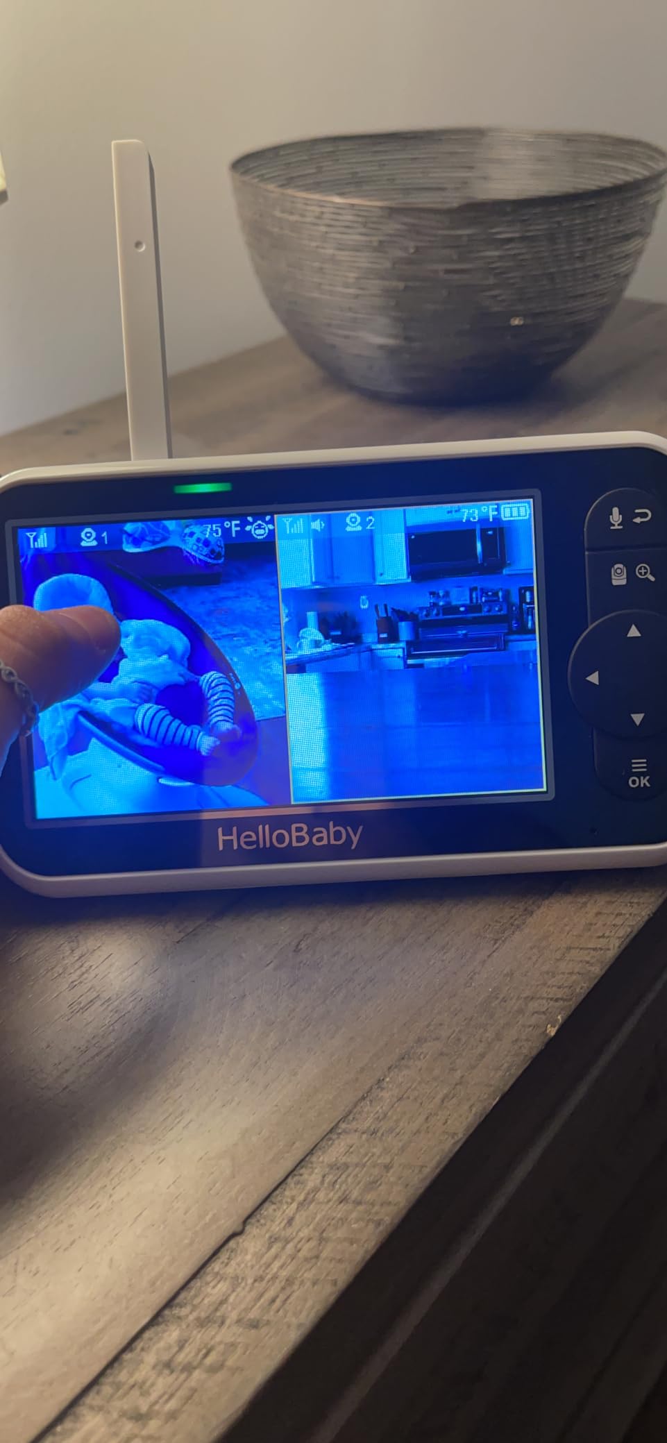HelloBaby Baby Monitor with 2 Cameras and Audio, 5