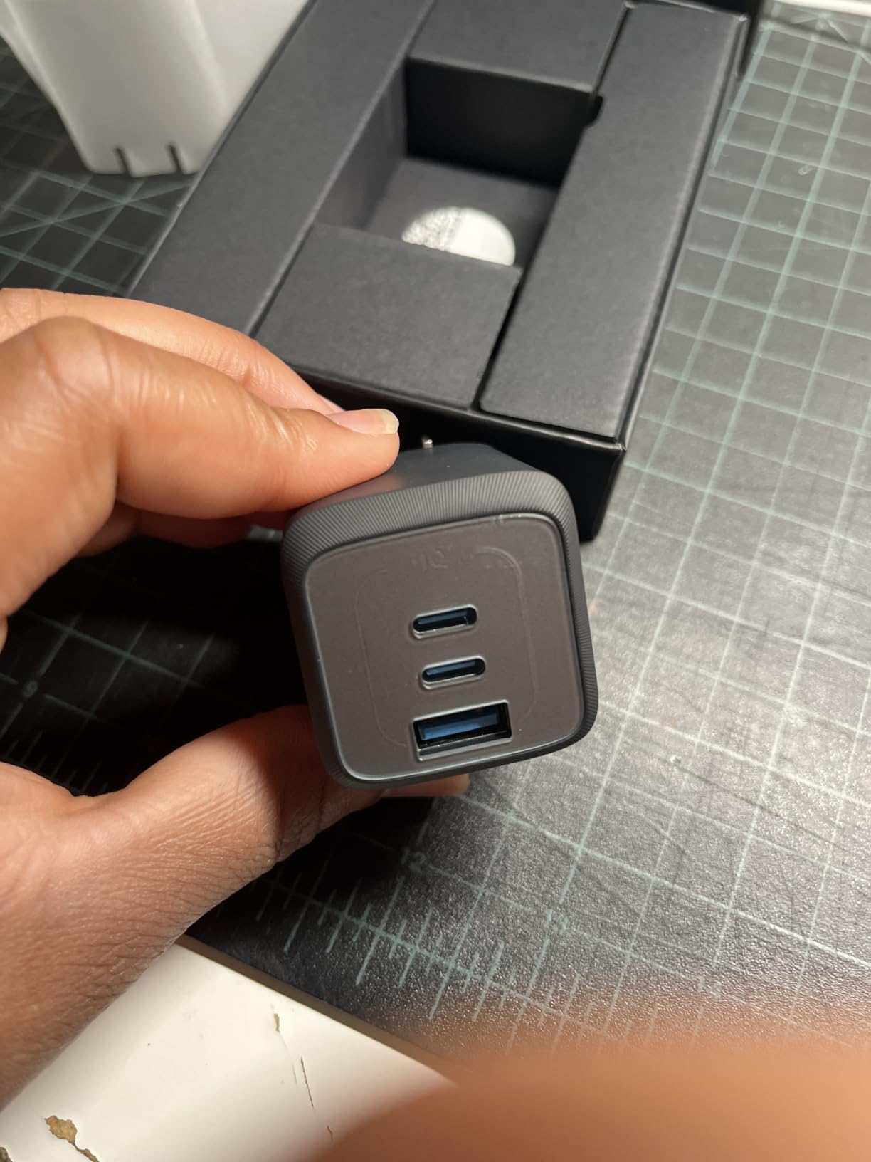 Anker USB Charger Block, 67W GaN Wall Charger, 3-Port Compact Fast Charging customer photo 2