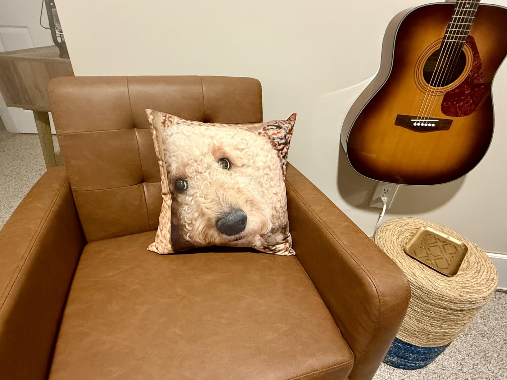 Yaheetech Mid Century Accent Chair Living Room Chair Retro Brown customer photo 1