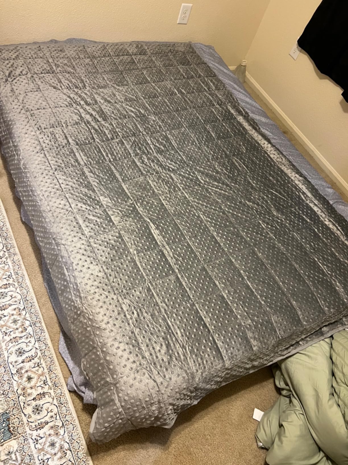 Kivik 5lbs Weighted Blanket, Cooling Soft Minky Dot Heavy Blankets, 36