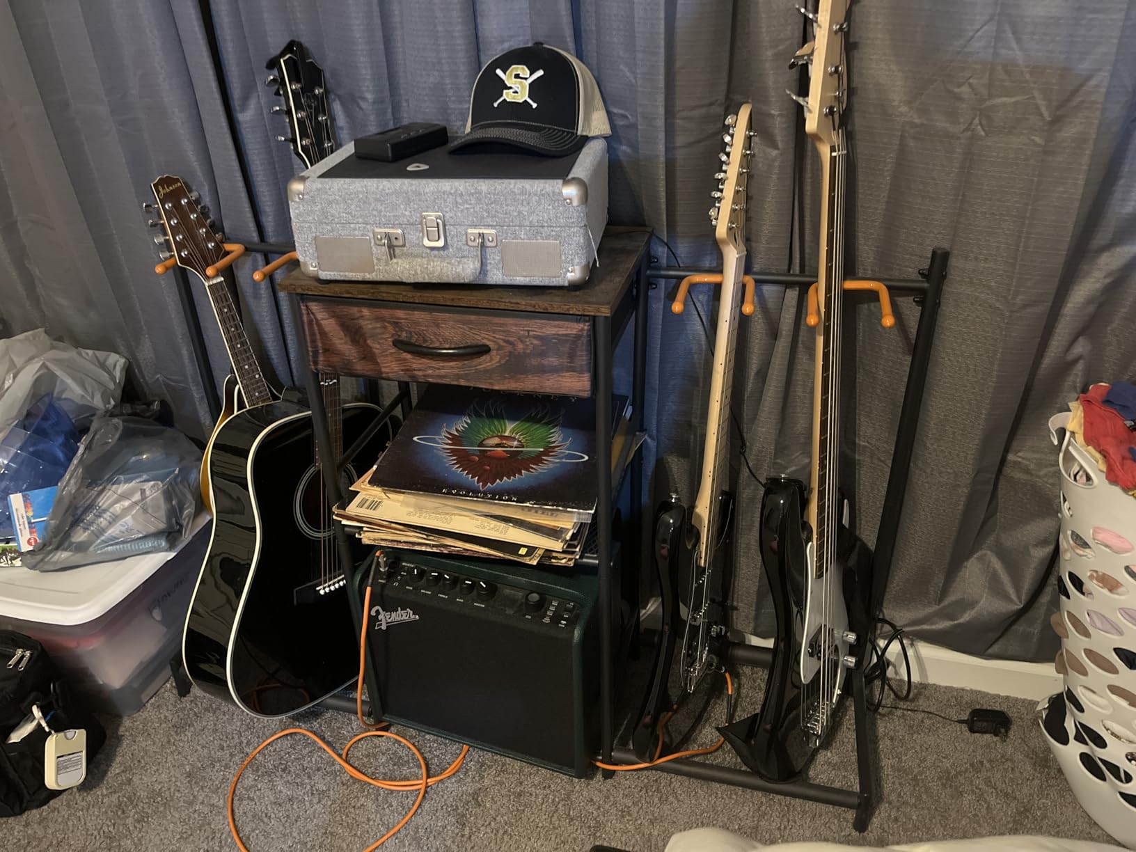4 Tier Adjustable Multi Electric Guitar Stand for Home Music Studio customer photo 2