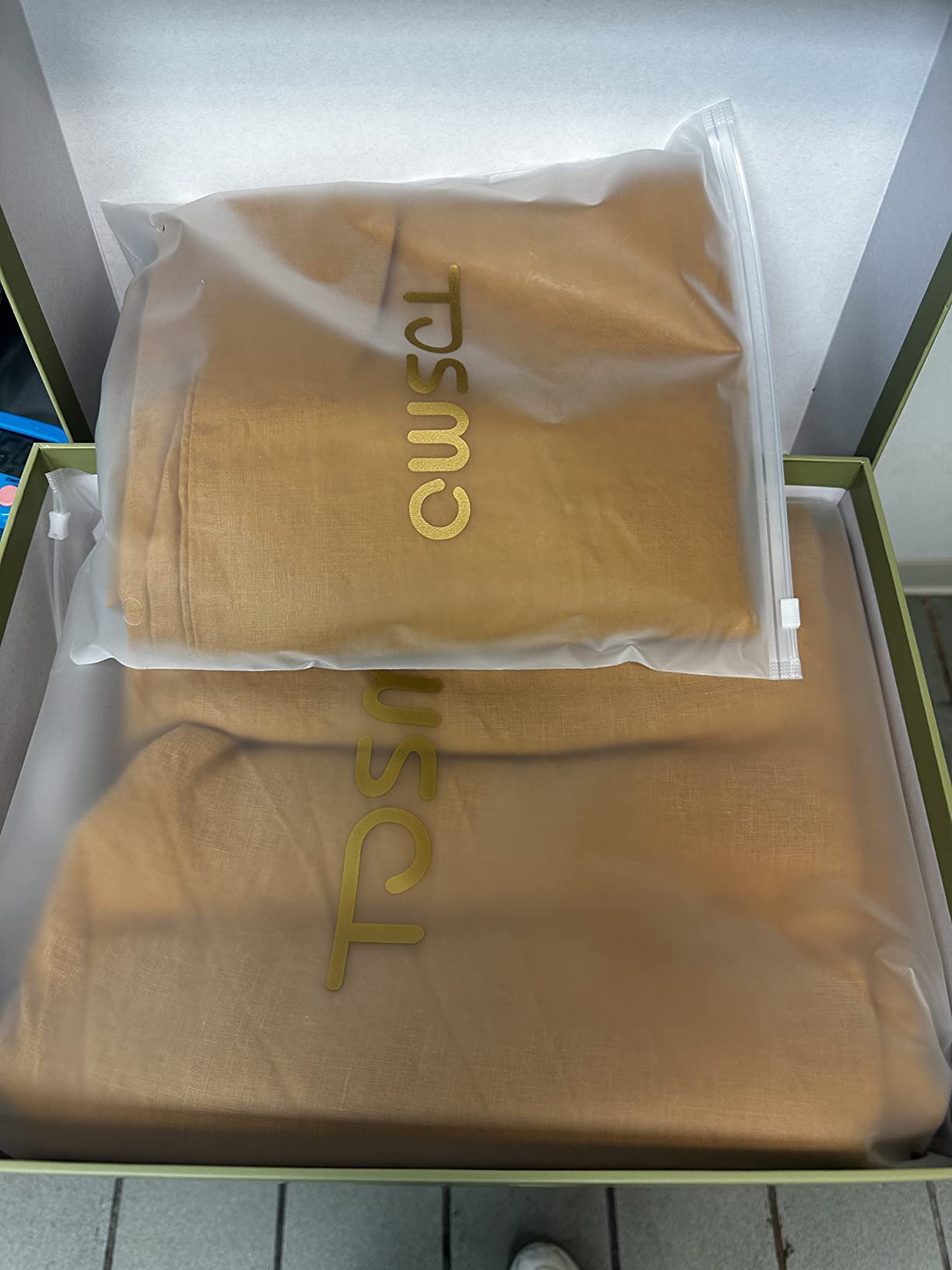 TOSMO 100% Linen Duvet Cover Set Queen, 3 Piece Soft Breathable customer photo 1