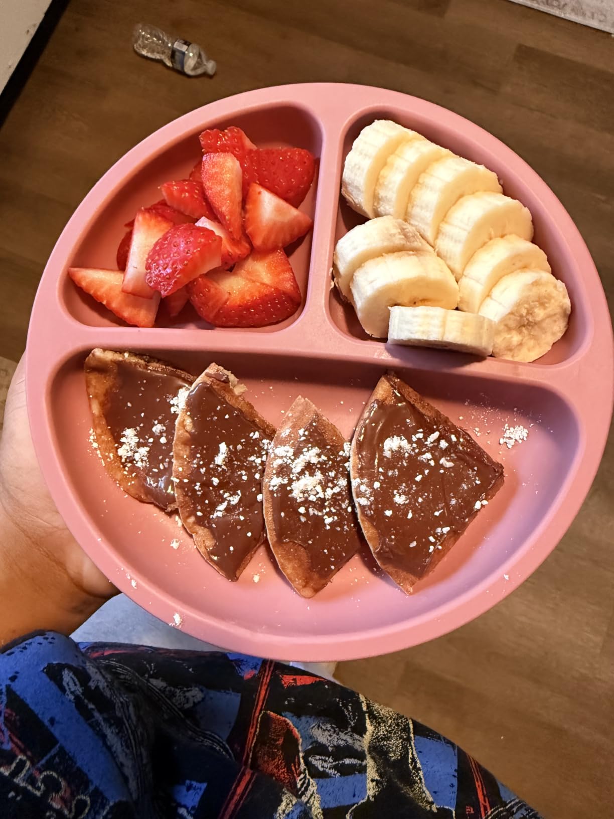PandaEar 3 Pack Toddler Plates, Silicone Divided Suction Plate for Babies, BPA-Free 100% Food-Grade Silicone Unbreakable Baby Plate (Pink/Linen/Light Pink) customer photo 2