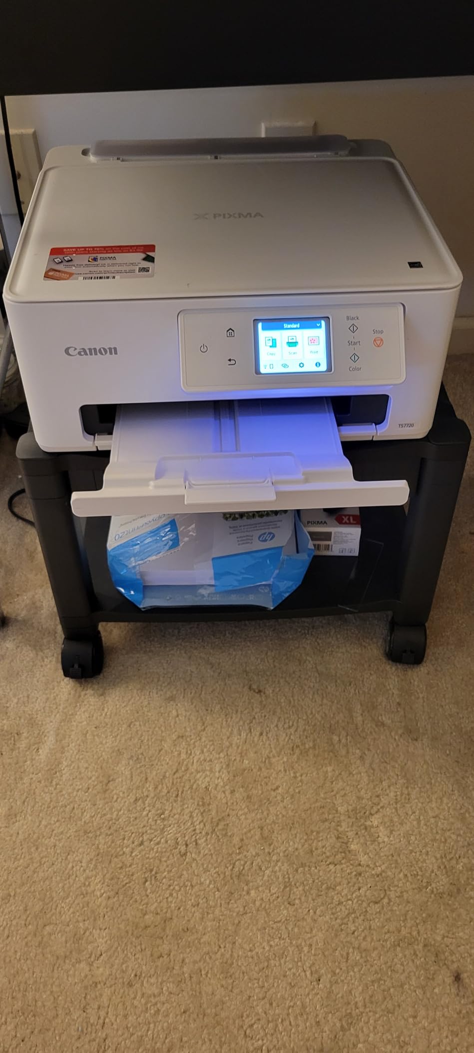 Canon PIXMA TS7720 Wireless All-in-One Color Inkjet Printer – Print, Copy, Scan – Auto Duplex, 15/10 PPM, 2.7” Touchscreen, Compact Home Photo Printer with Easy Setup customer photo 2