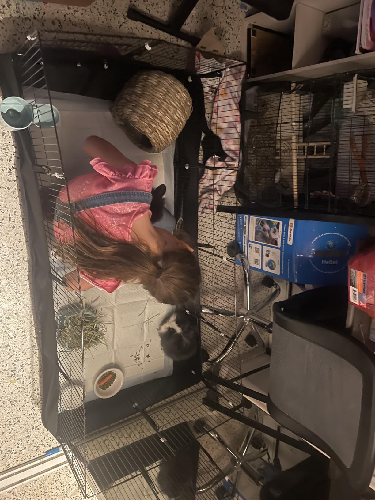 Tresbro Guinea Pig Cage with Waterproof PVC Bottom Liner & One-Hand Release Hook, Triple Fixing C&C Cage for Guinea Pigs, Bunny, Rabbit, Hedgehog, Small Animal Indoor Playpen 48''L x 24''W x 16''H customer photo 2