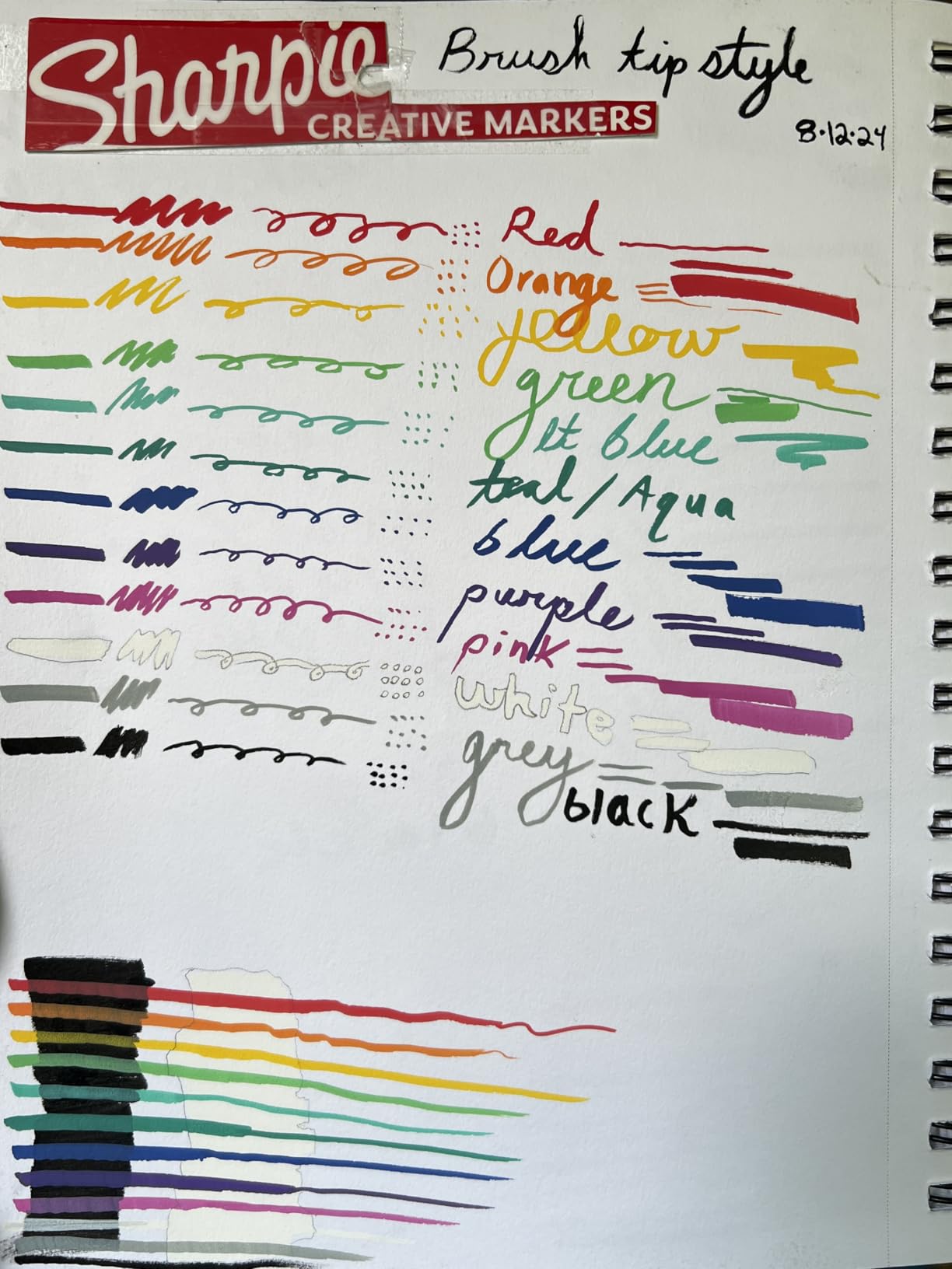 Sharpie Creative Markers, Water-Based Acrylic, Brush Tip, Assorted Colors, 12 Count – Arts & Crafts, Kids Activity, School Classroom; Works on Paper, Metal, Wood, Ceramic, Glass, Rock, Canvas customer photo 2
