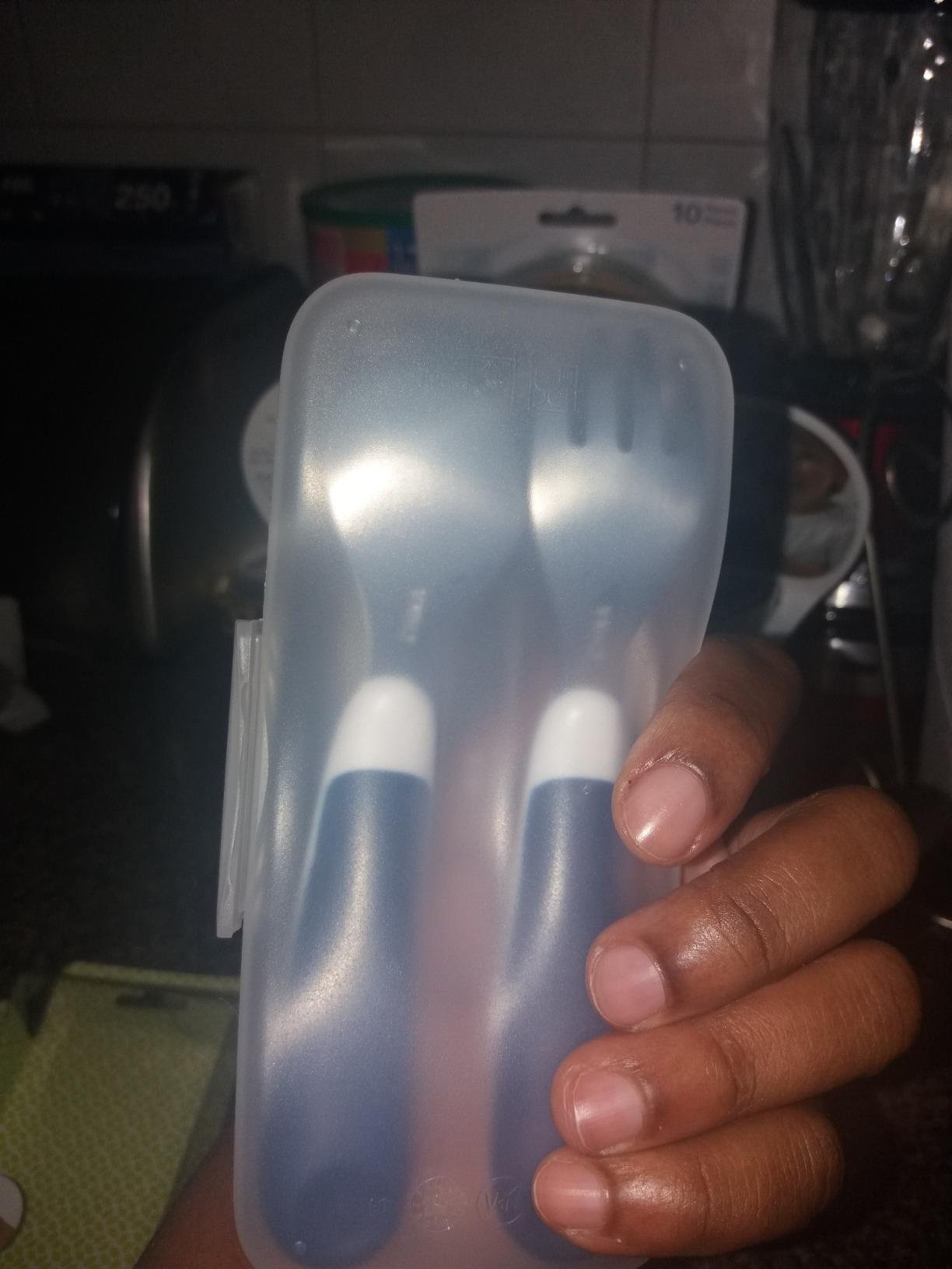 OXO Tot On-the-Go Fork and Spoon Set, Dusk customer photo 1