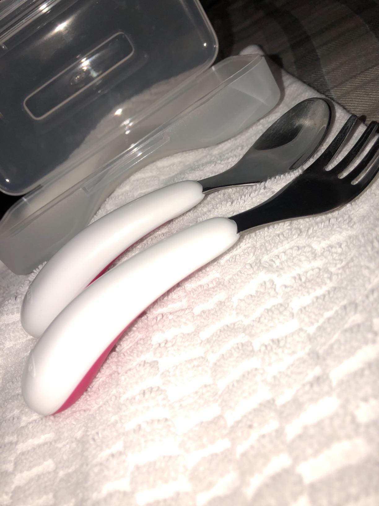 OXO Tot On-the-Go Fork and Spoon Set, Dusk customer photo 2