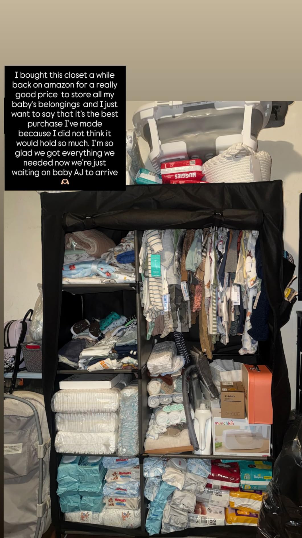 Calmootey Portable Closet Organizer, Space-Saving Storage System for Home customer photo 2