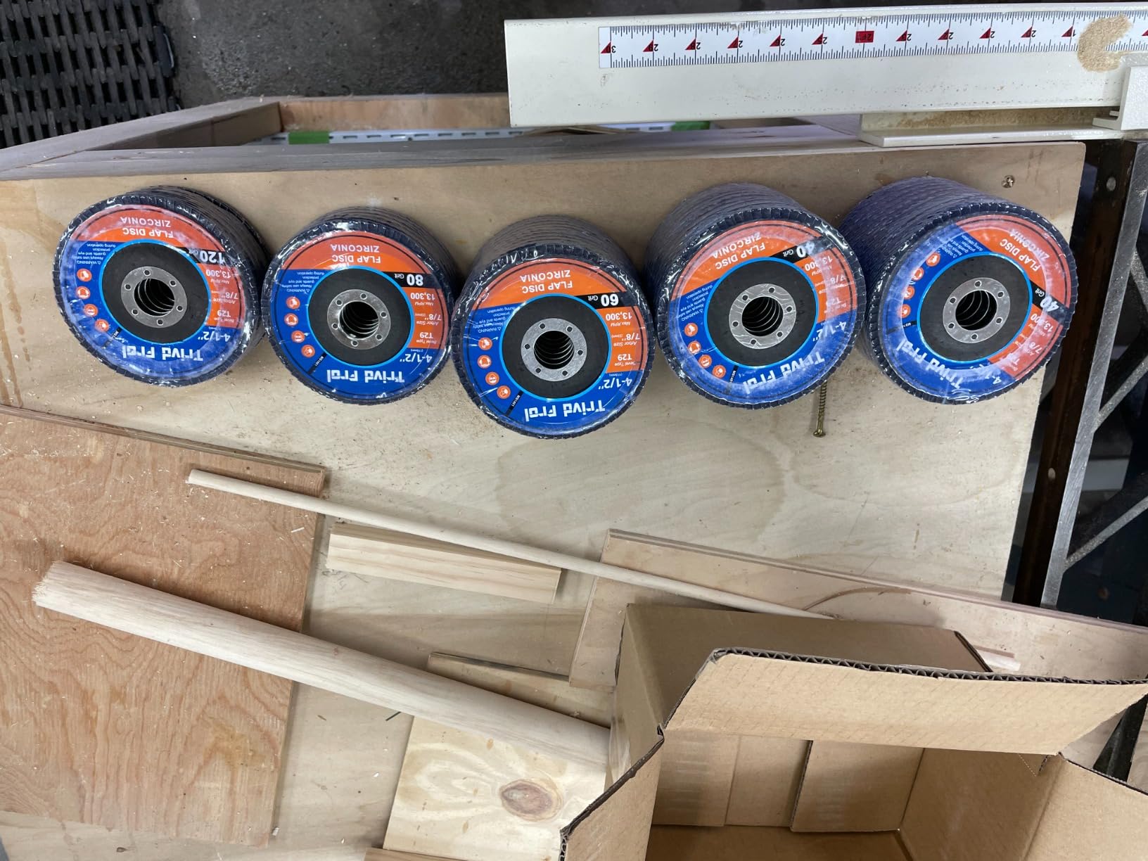40 Pack Flap Discs 4 1/2 for Angle Grinder Sanding Disc - Trivd Frol 40/60/80/120 Grit T29 Flap Disc, 7/8 Inch Zirconia Abrasive Grinding Wheel Disc for Metal, Wood, Stainless Steel Finishing customer photo 2
