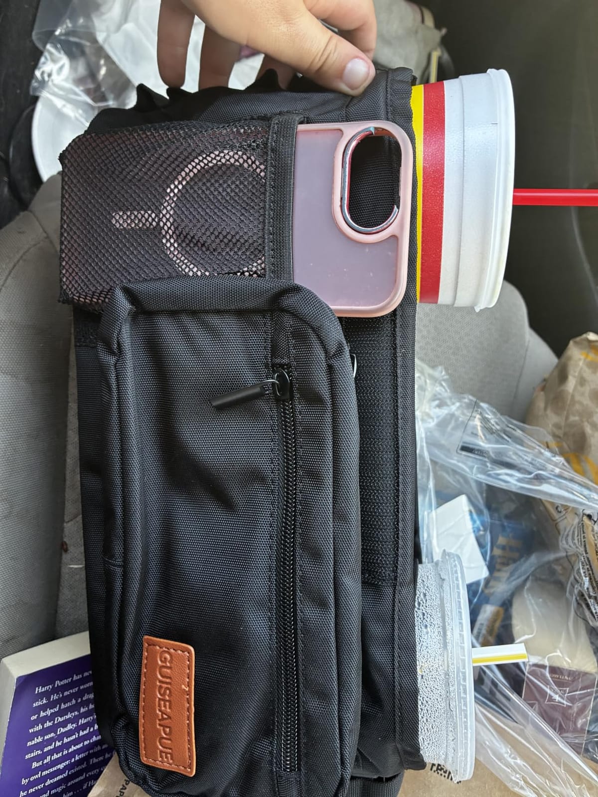 Stroller Organizer with Cup Holder, Non-Slip Stroller Caddy Baby Essentials customer photo 2
