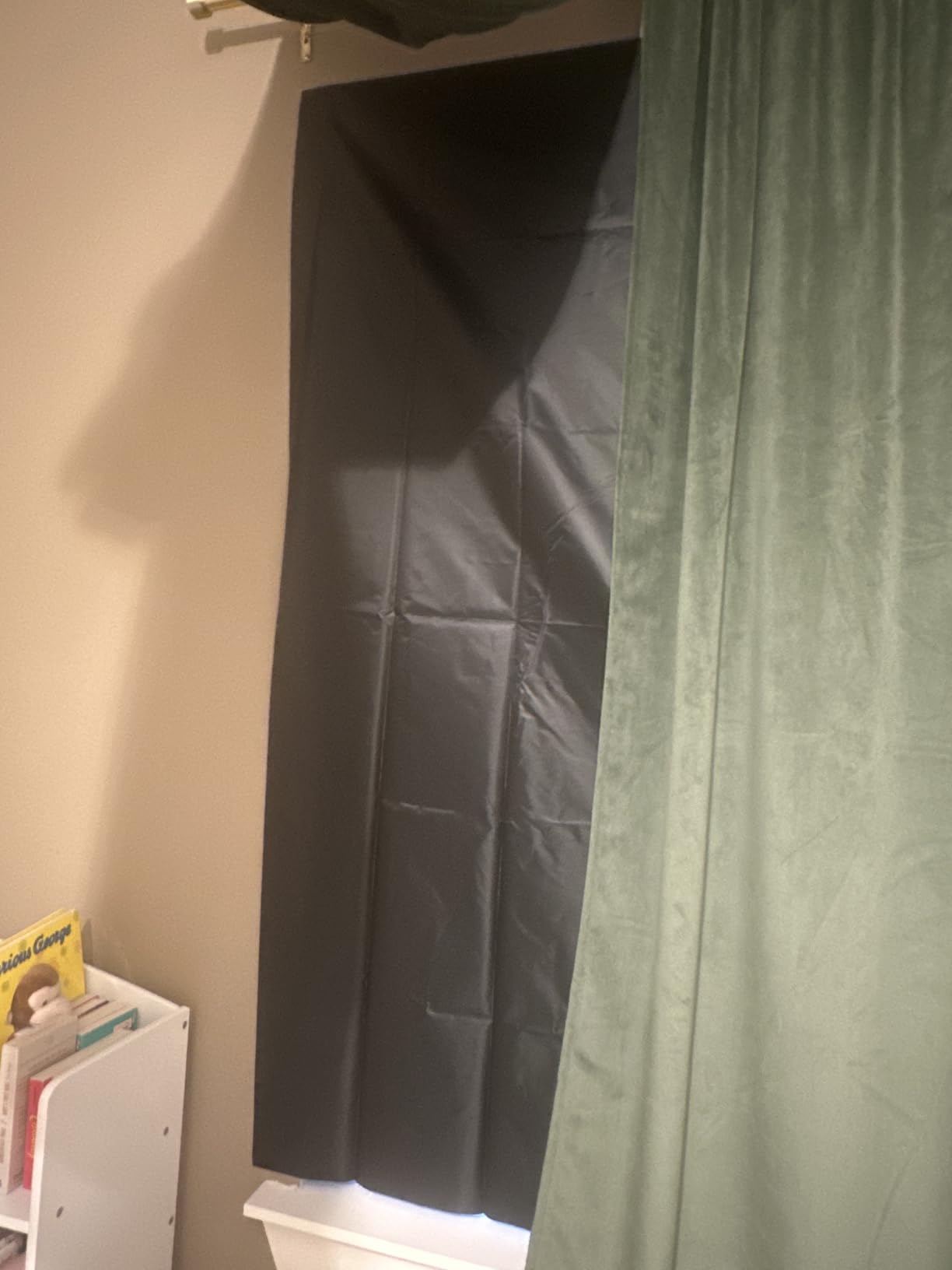 BKSAI 100% Blackout Curtains for Bedroom, Magnetic Portable Blackout Shades for Travel, Black Out Window Cover No Drill Cuttable for Bedroom, Nursery, Media Room, RV, 39x57 inch customer photo 1