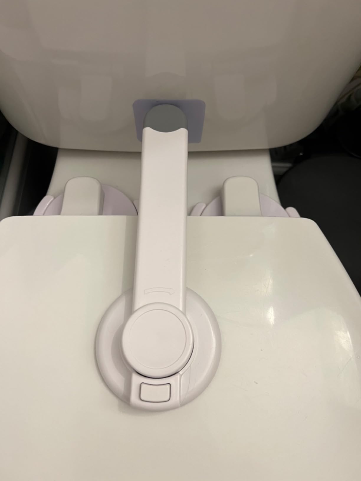 Baby Toilet Safety Locks (2 Pack)| Childproof Toilet Seat Lock | Baby Safety Products | Baby Proofing Kit | Prevents Toddlers from Opening Toilet Lids | 3M Adhesive and Tool-Free Installation(White) customer photo 2