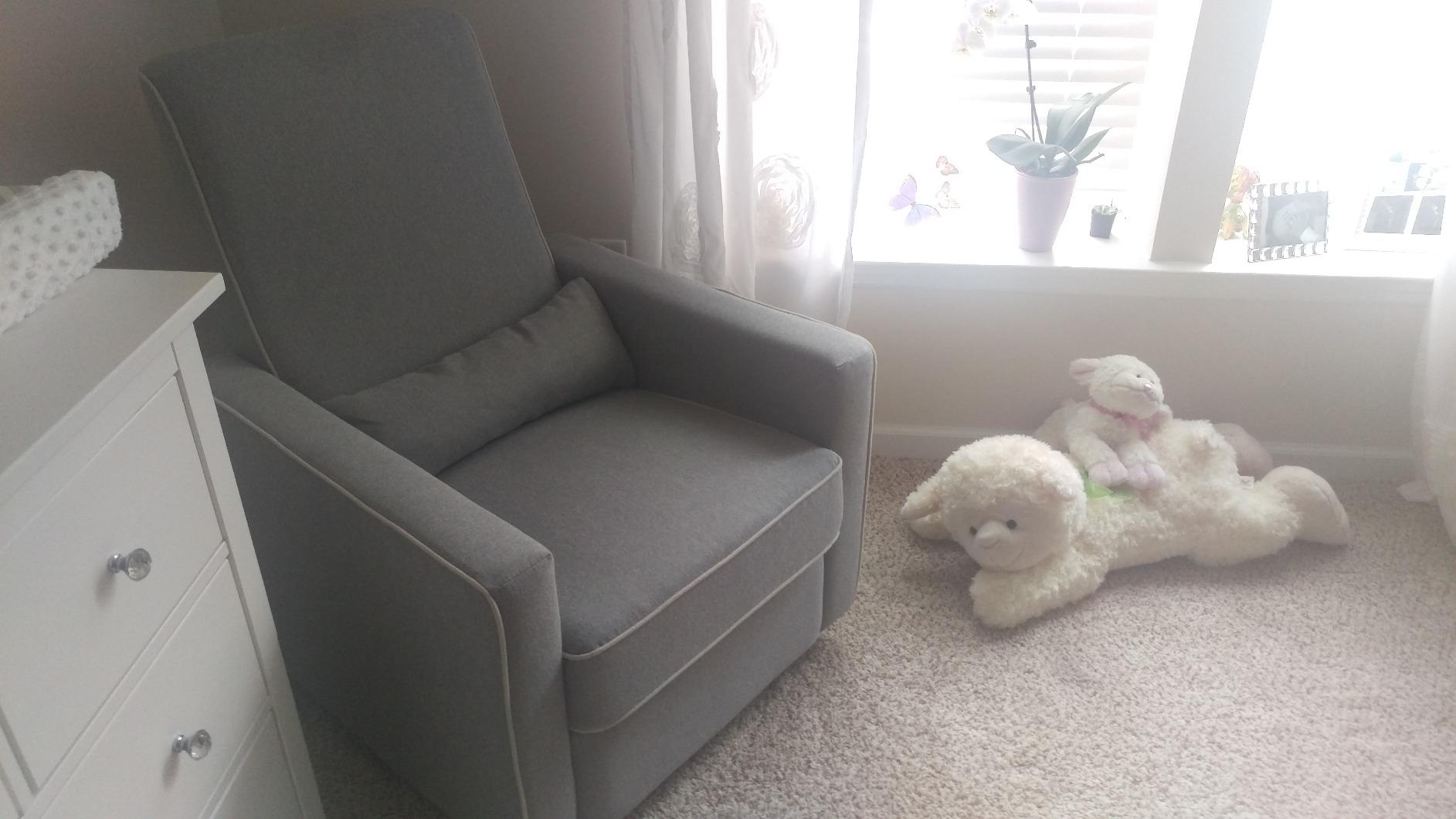 DaVinci Piper Swivel Glider Recliner Chair, Pine Green customer photo 1