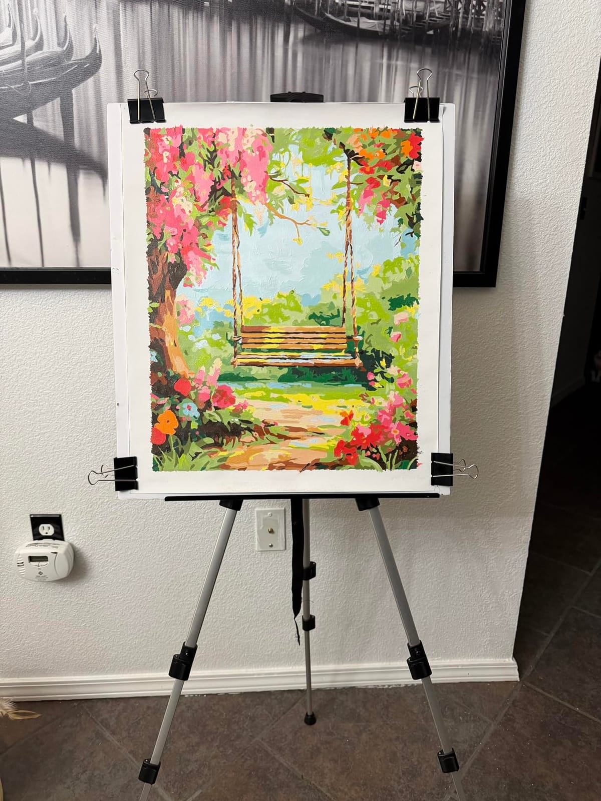 Art Painting Easel Stand, Adjustable Display Tripod Artist Floor Sign Easel customer photo 1