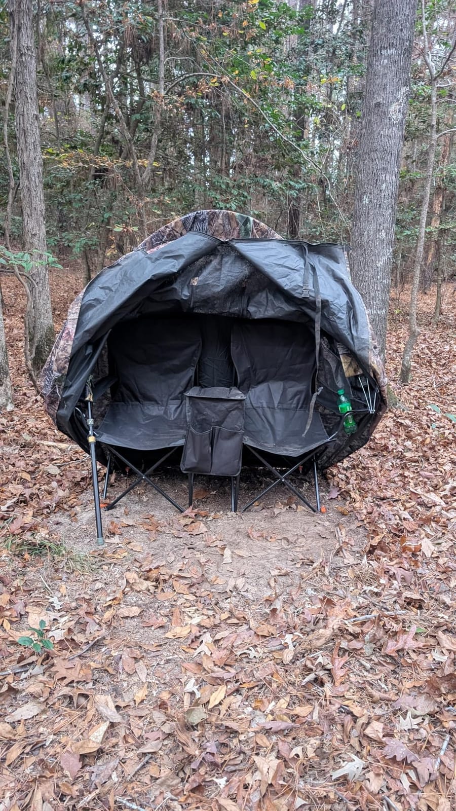 FUNHORUN Hunting Chair Blind, 1/2 Man See Through Ground Blind, Camo Tent customer photo 2