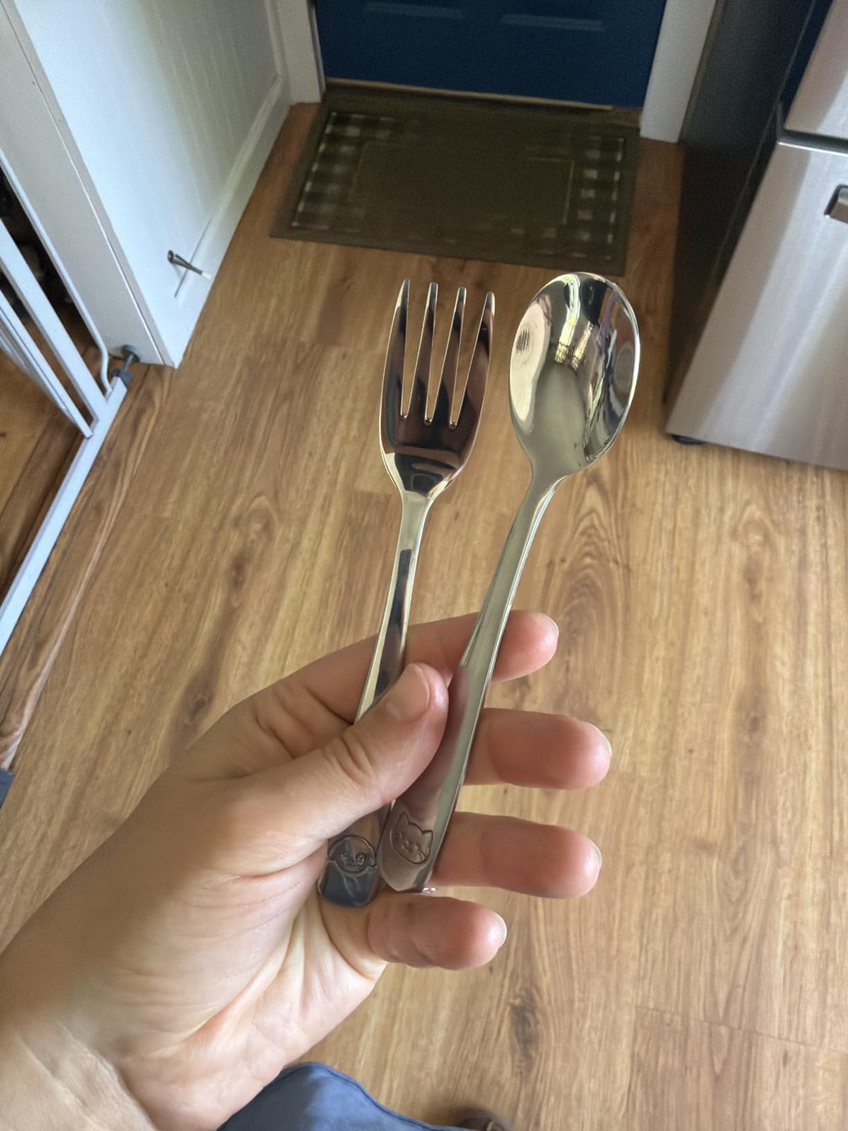 DRKIO 12Pcs Stainless Steel Toddler Utensils Small Metal Kids Silverware customer photo 1