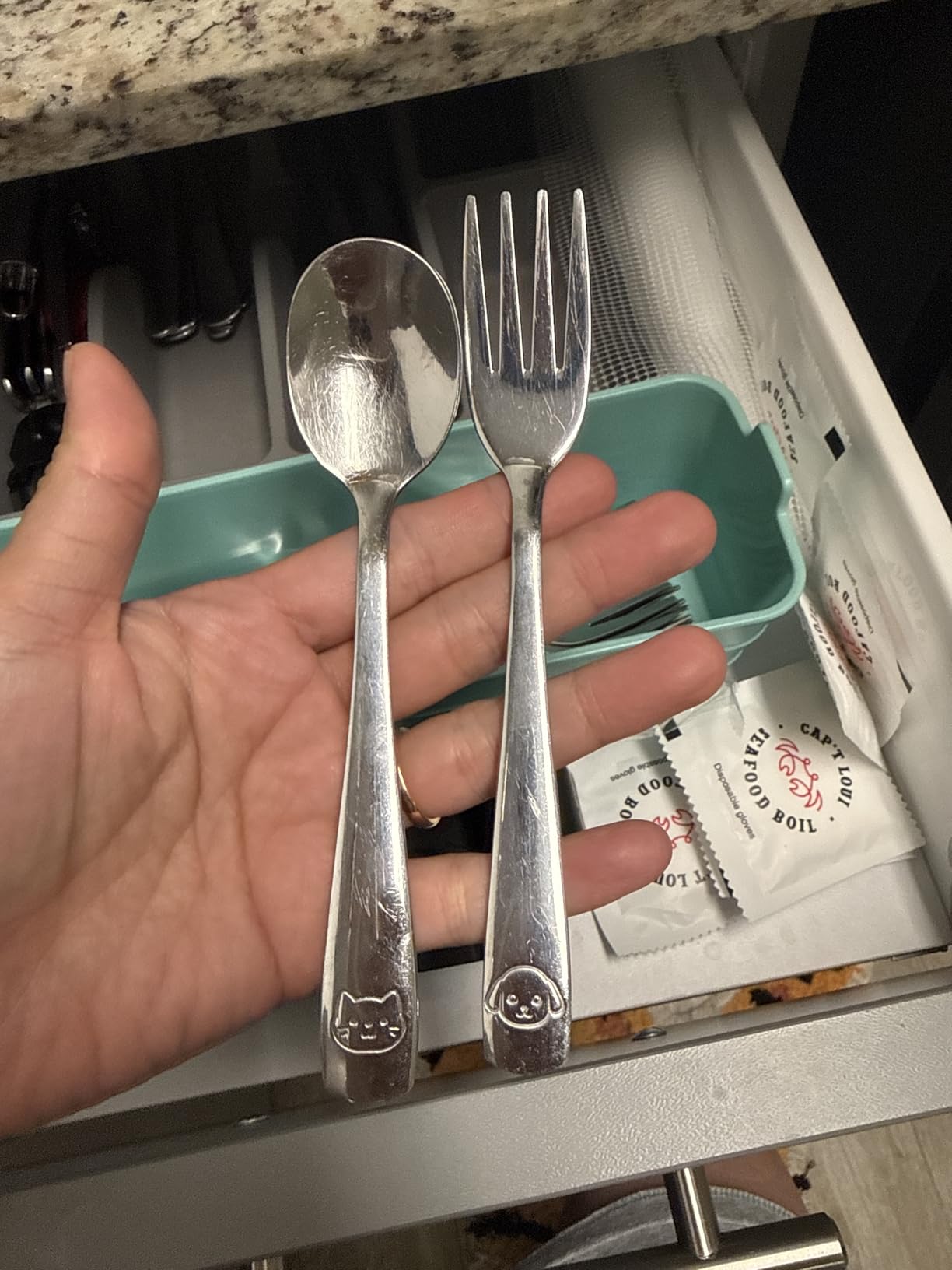 DRKIO 12Pcs Stainless Steel Toddler Utensils Small Metal Kids Silverware customer photo 2