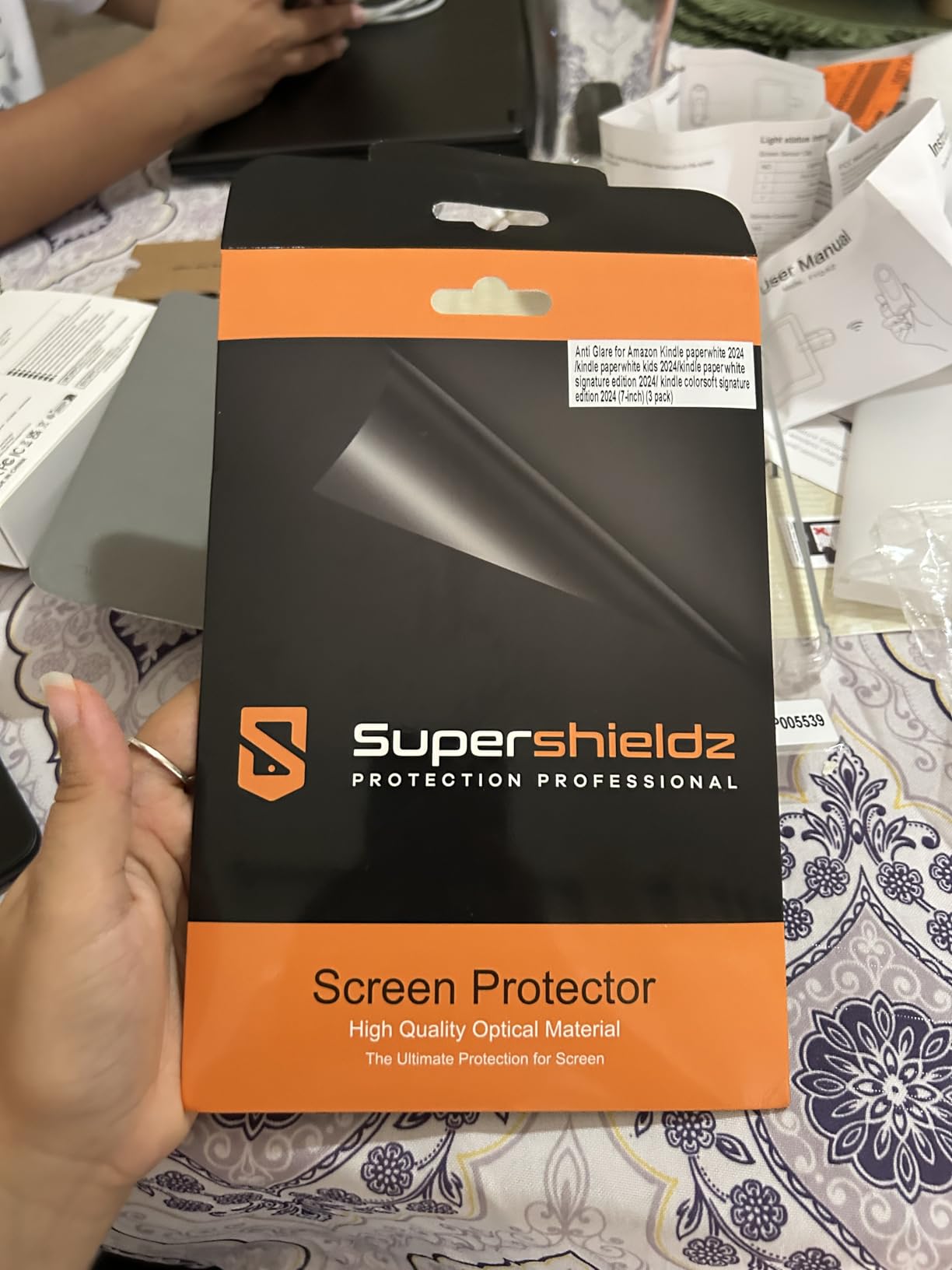 Supershieldz (3 Pack) Anti-Glare (Matte) Screen Protector for all-New Kindle Paperwhite & Kindle Paperwhite Signature Edition 7-inch (12th Generation - 2024 release) customer photo 2